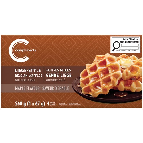 Compliments Gauffres belges à l'érable style liège 4 x 67 g