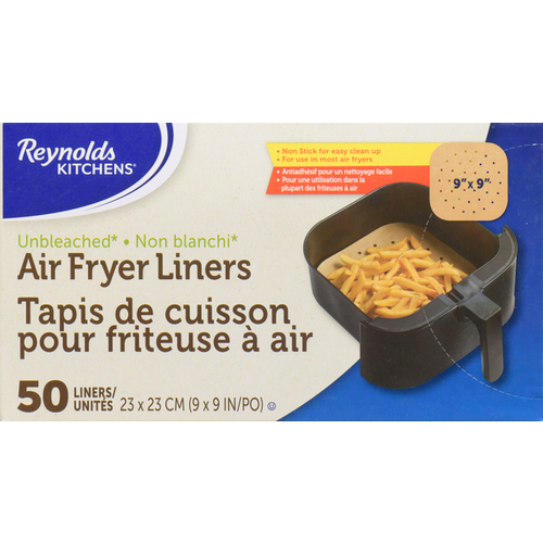 Reynolds Kitchens Tapis de cuisson pour friteuse à air 9" - non blanchi 50 un
