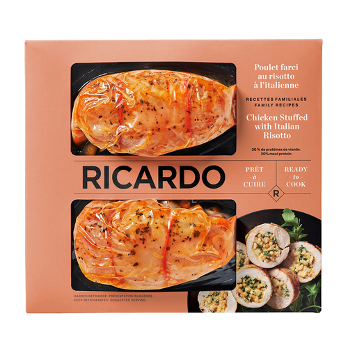 RICARDO Poitrine de poulet farcie au risotto italien