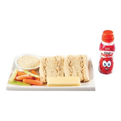 Boîte à lunch avec sandwichs à la tartinade au poulet
