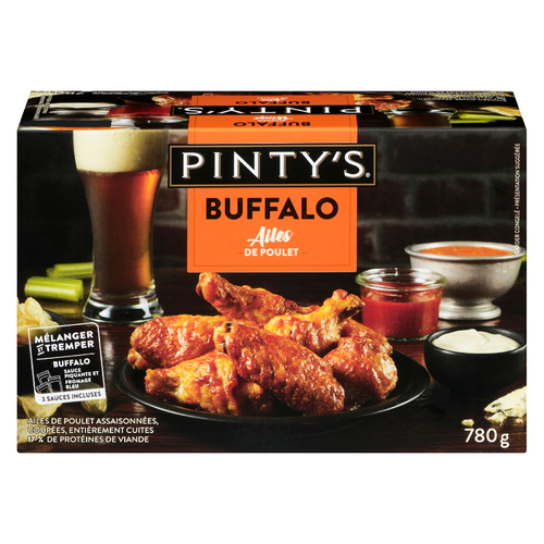 Pinty’s Wings Poulet entièrement cuit buffalo assaisonné coupé 780 g
