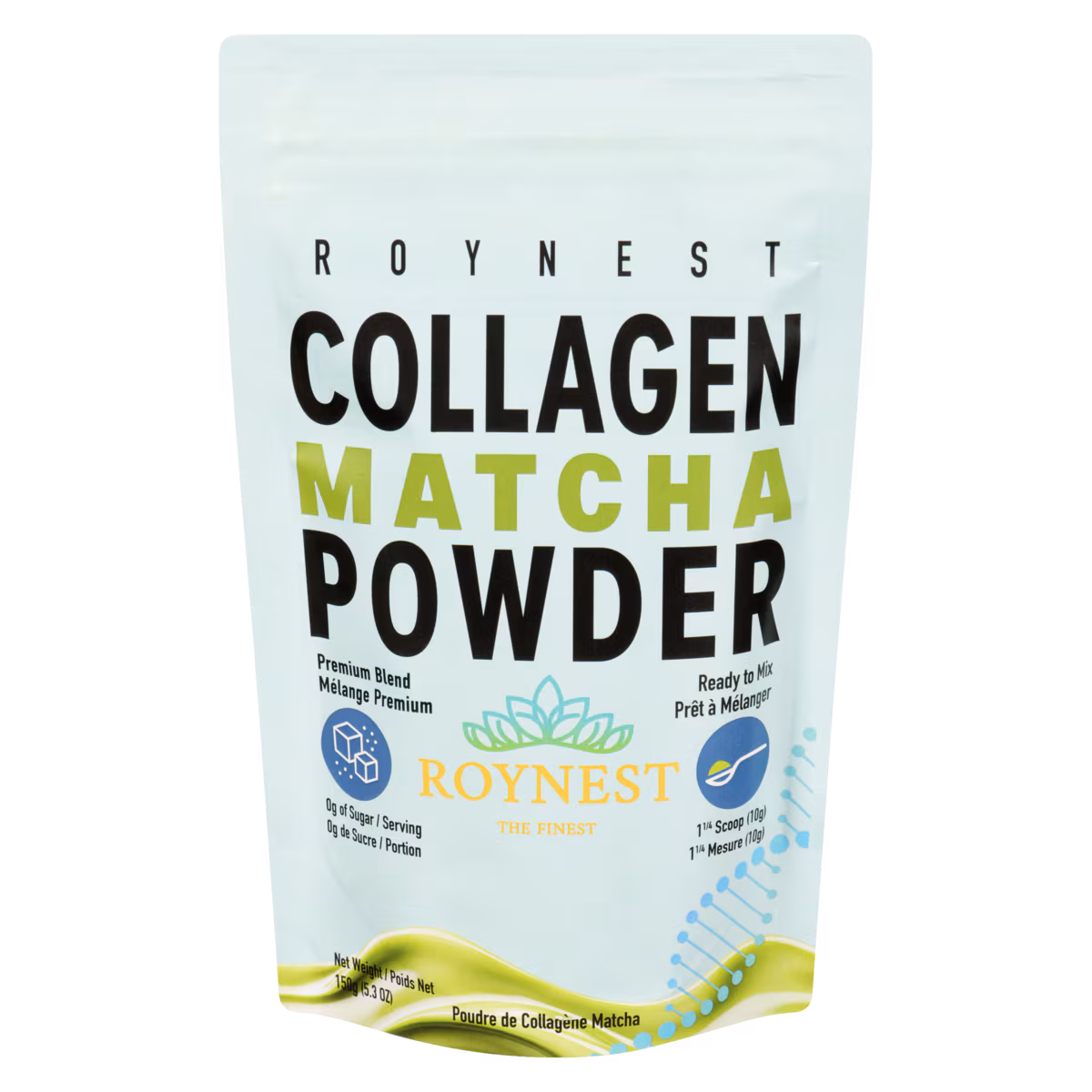 Poudre de collagène matcha
