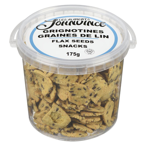 Les Aliments Johnvince Grignotines Graines de Lin 175 g