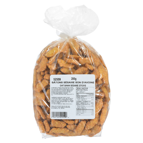 Les Aliments JohnVince Bâtonnets de sésame au son et avoine 200 g