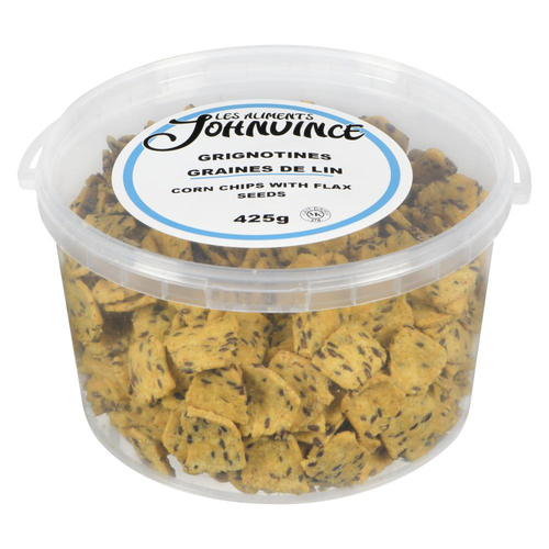 Les Aliments Johnvince Grignotines Graines de Lin 425 g