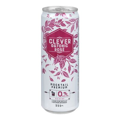Boisson pétillante style Gin tonic rose sans alcool