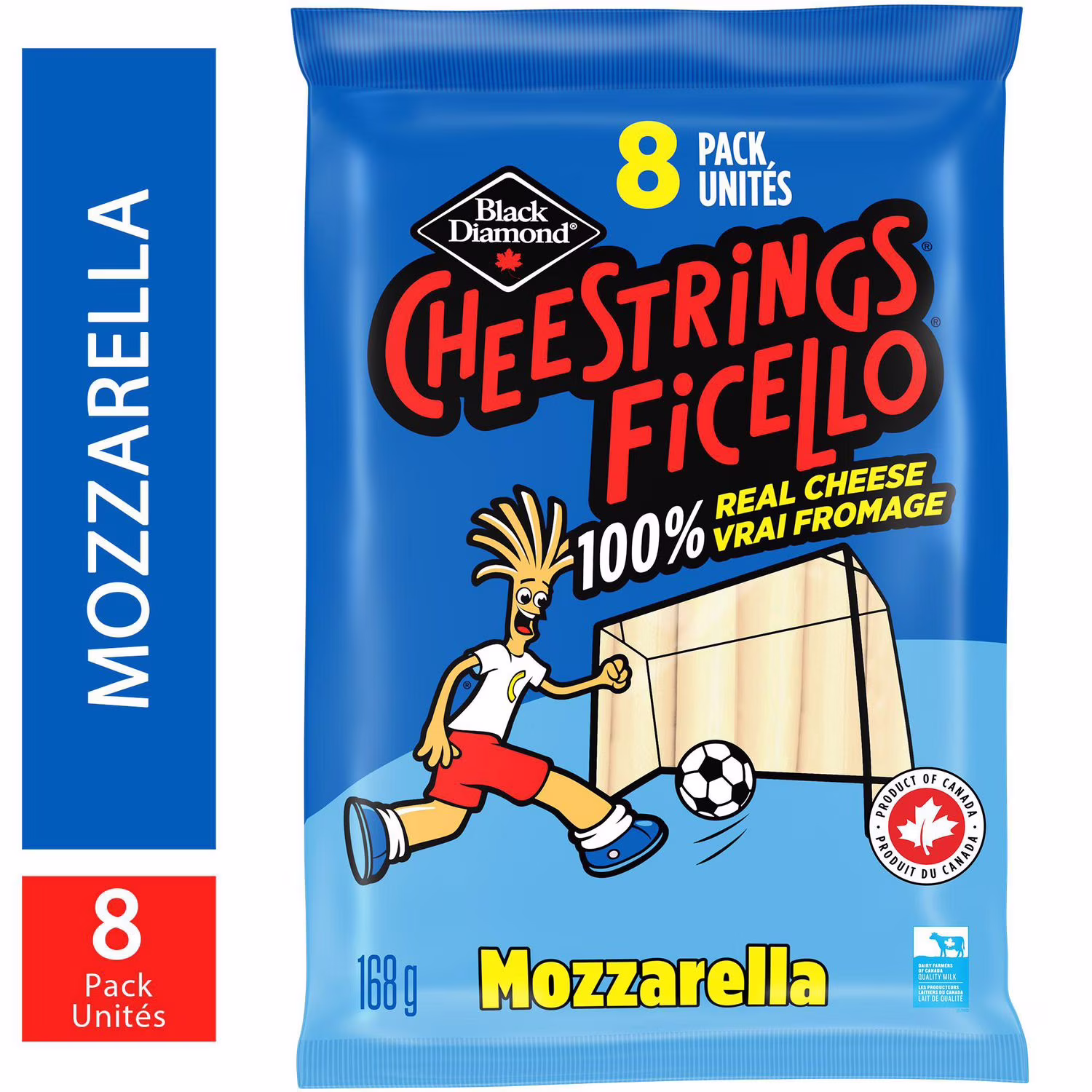 Fromage mozzarella ficello cheestrings paq. de 8 bâtons