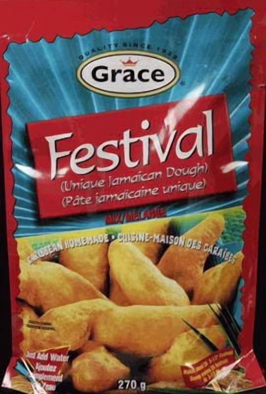Mélange de pâte traditionnelle des caraïbes grace.  paquet