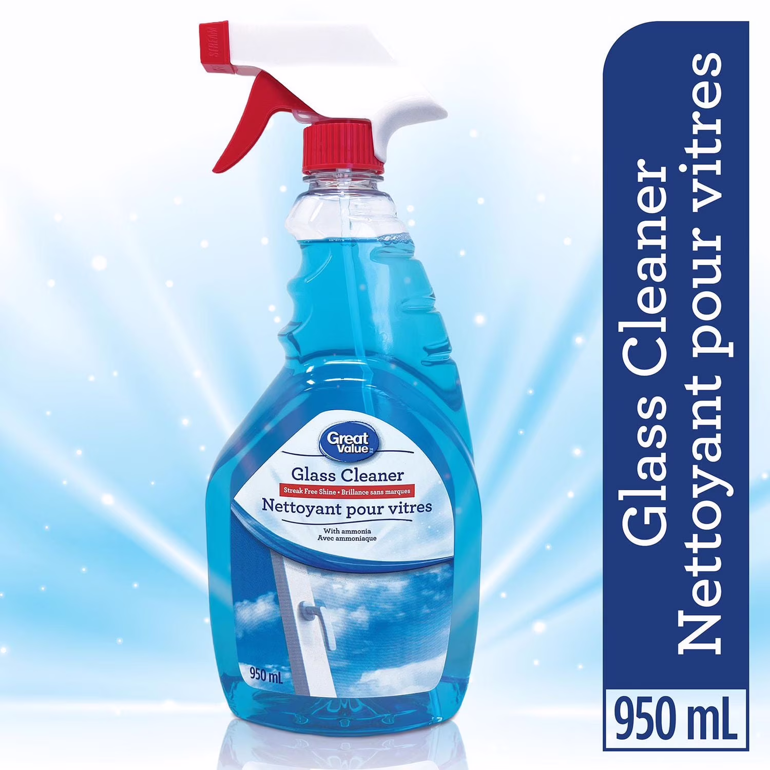 Great value nettoyant a vitres avec ammoniaque