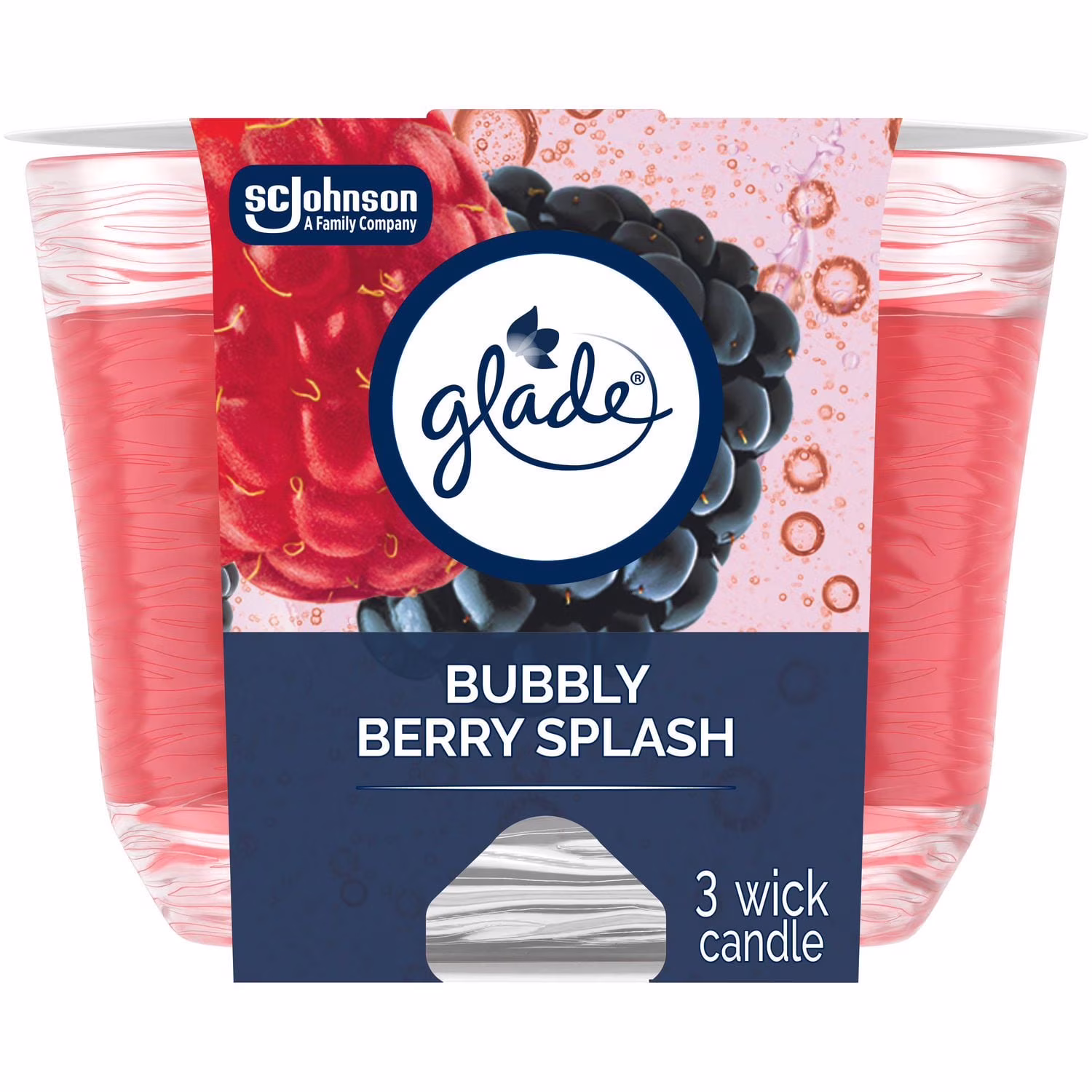 Glade chandelle parfumée. éclat de baies pétillantes chandelle à trois mèches