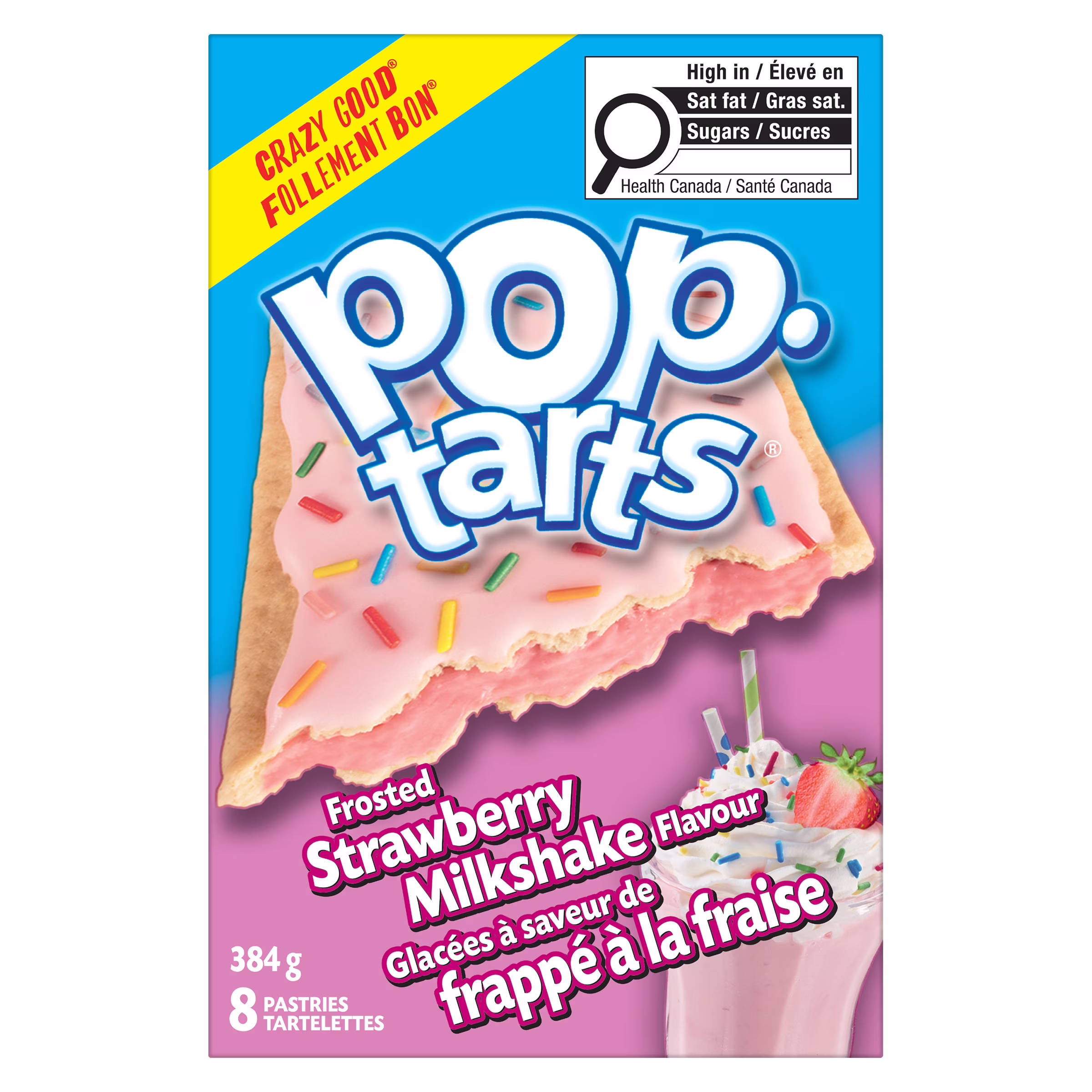 Tartelettes pop-tarts glacées à saveur de cerises. . 8 tartelettes pop tarte aux fraises milk-shake pâtisseries mx12