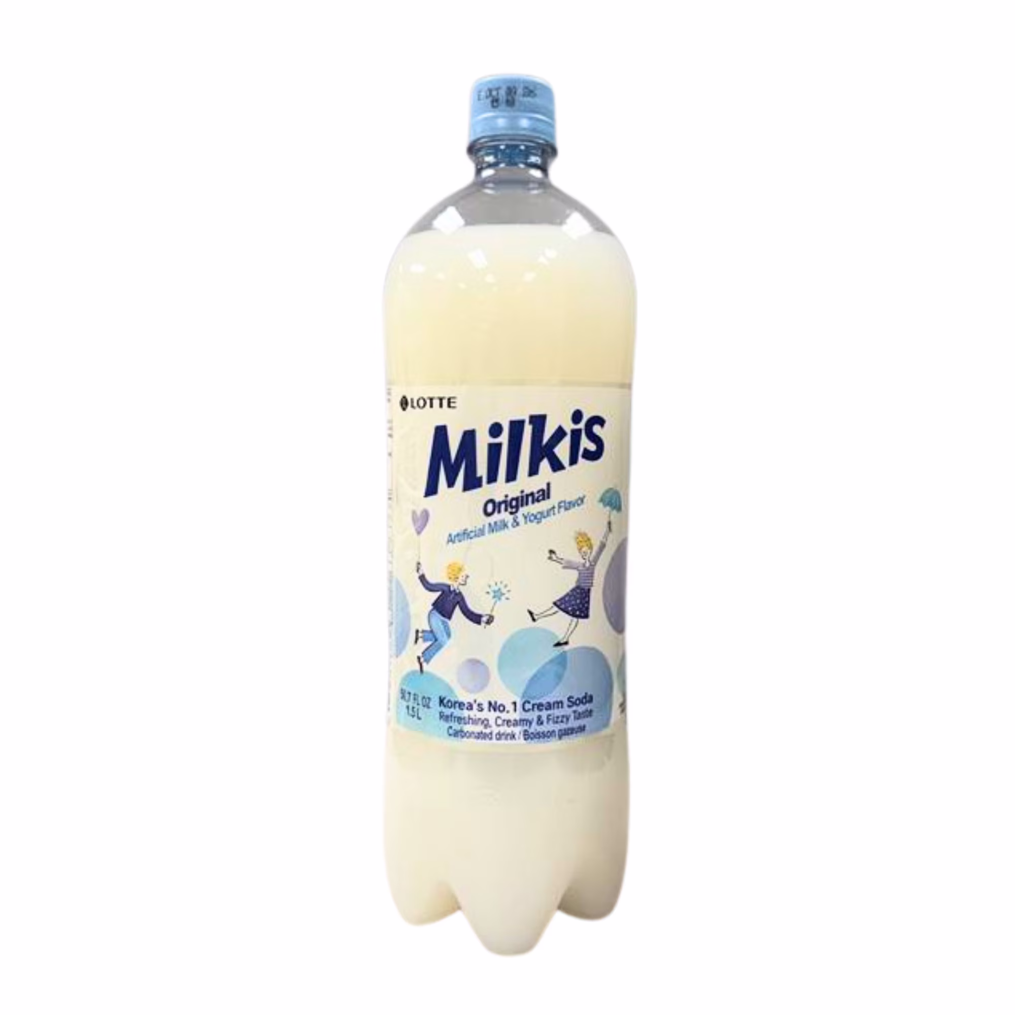 Boisson pétillante aromatisée au lait et au yogourt lotte milkis 1.5 l