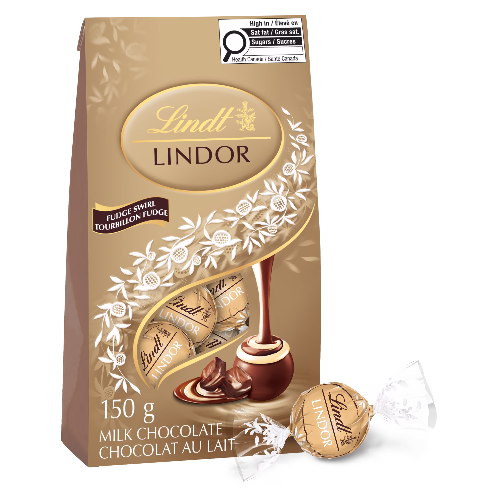Truffes lindor au tourbillon de fudge de lindt  sachet ()