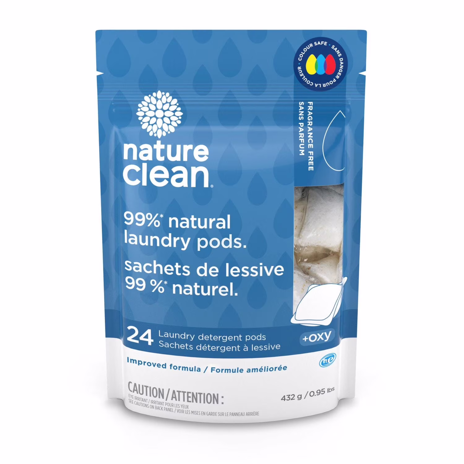 Sachets de détergent à lessive 99 % naturel nature clean (24 sachets)