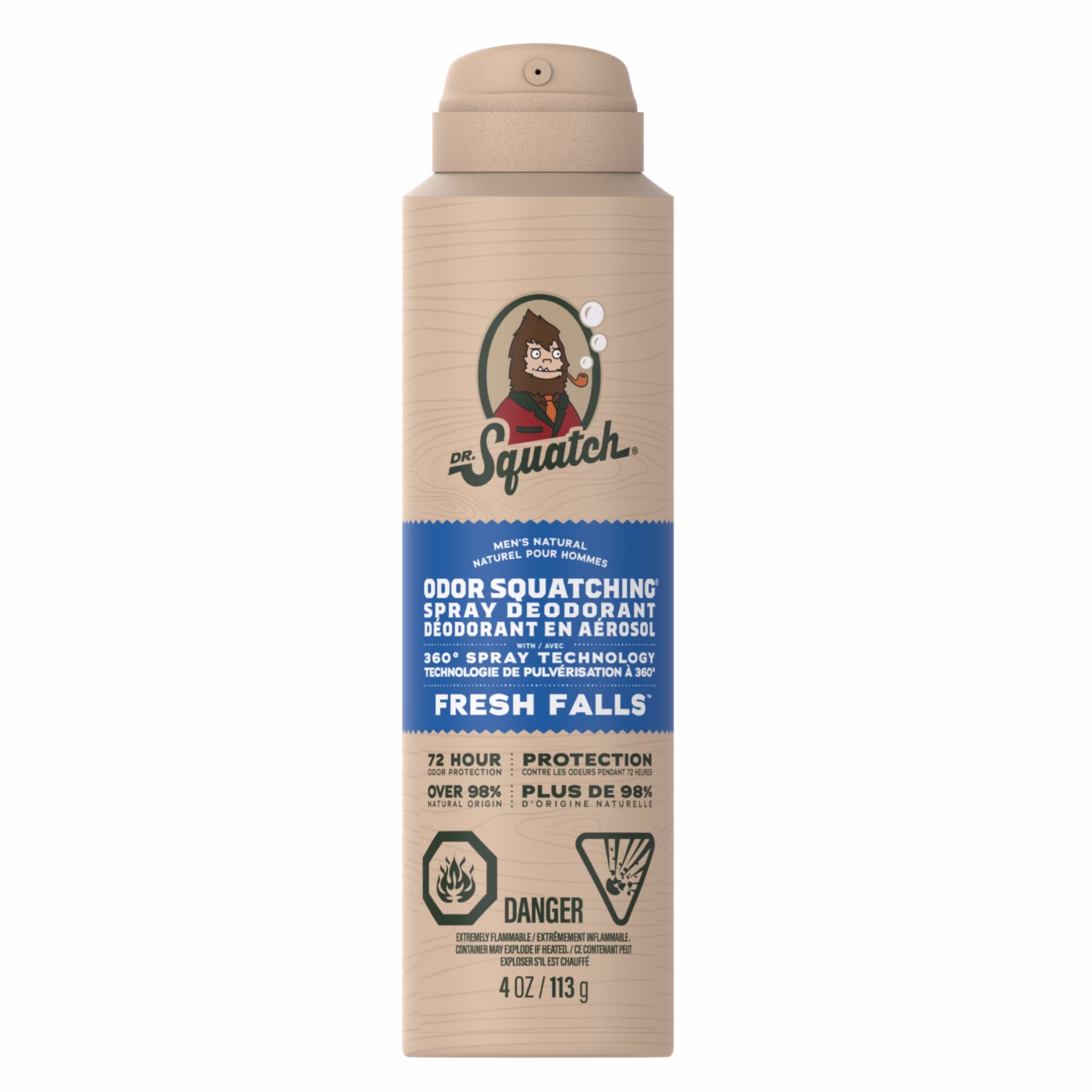 Déodorant en spray pour hommes dr. squatch - fraîcheur naturelle -