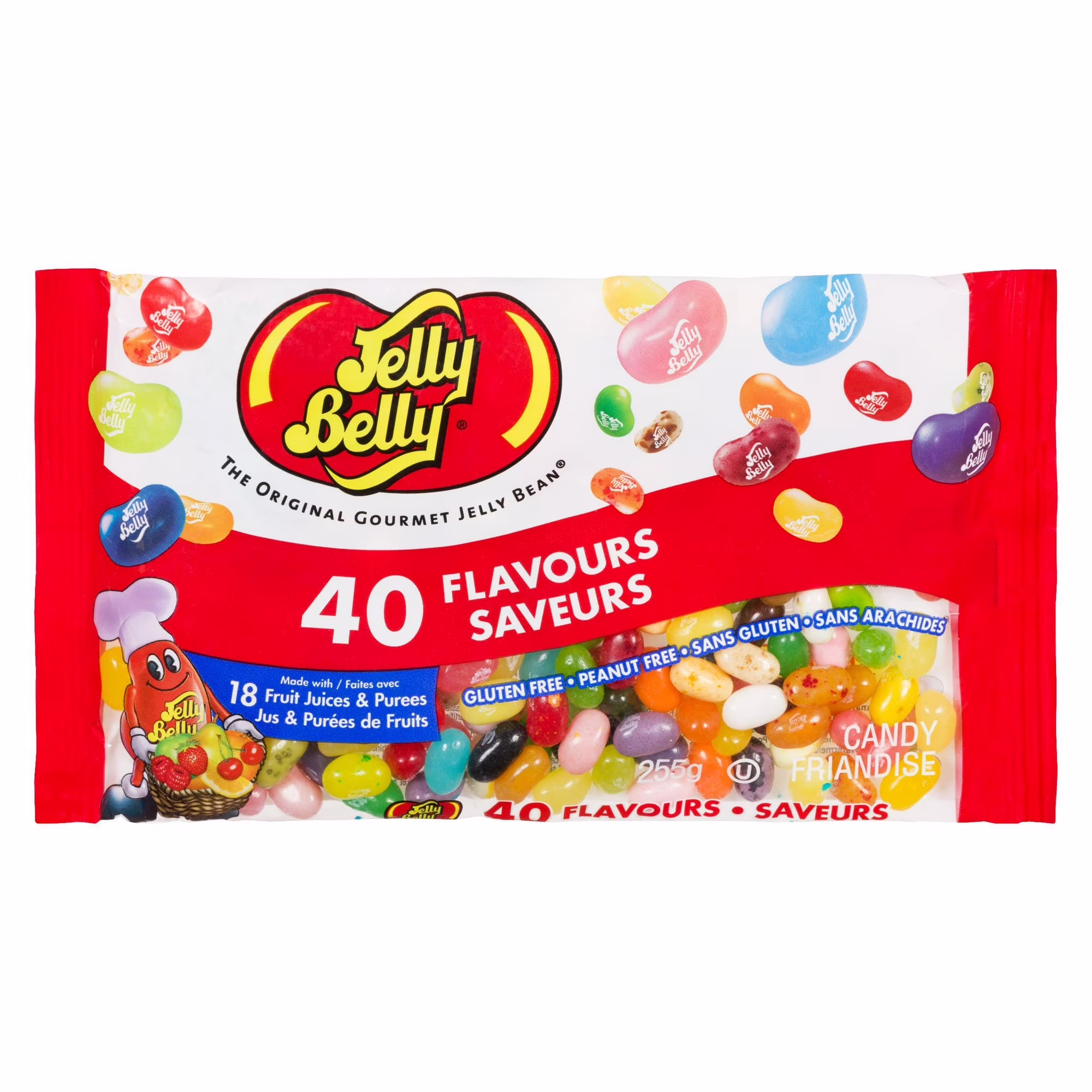 Sachet de friandises jelly belly à saveur variée 40 saveurs.