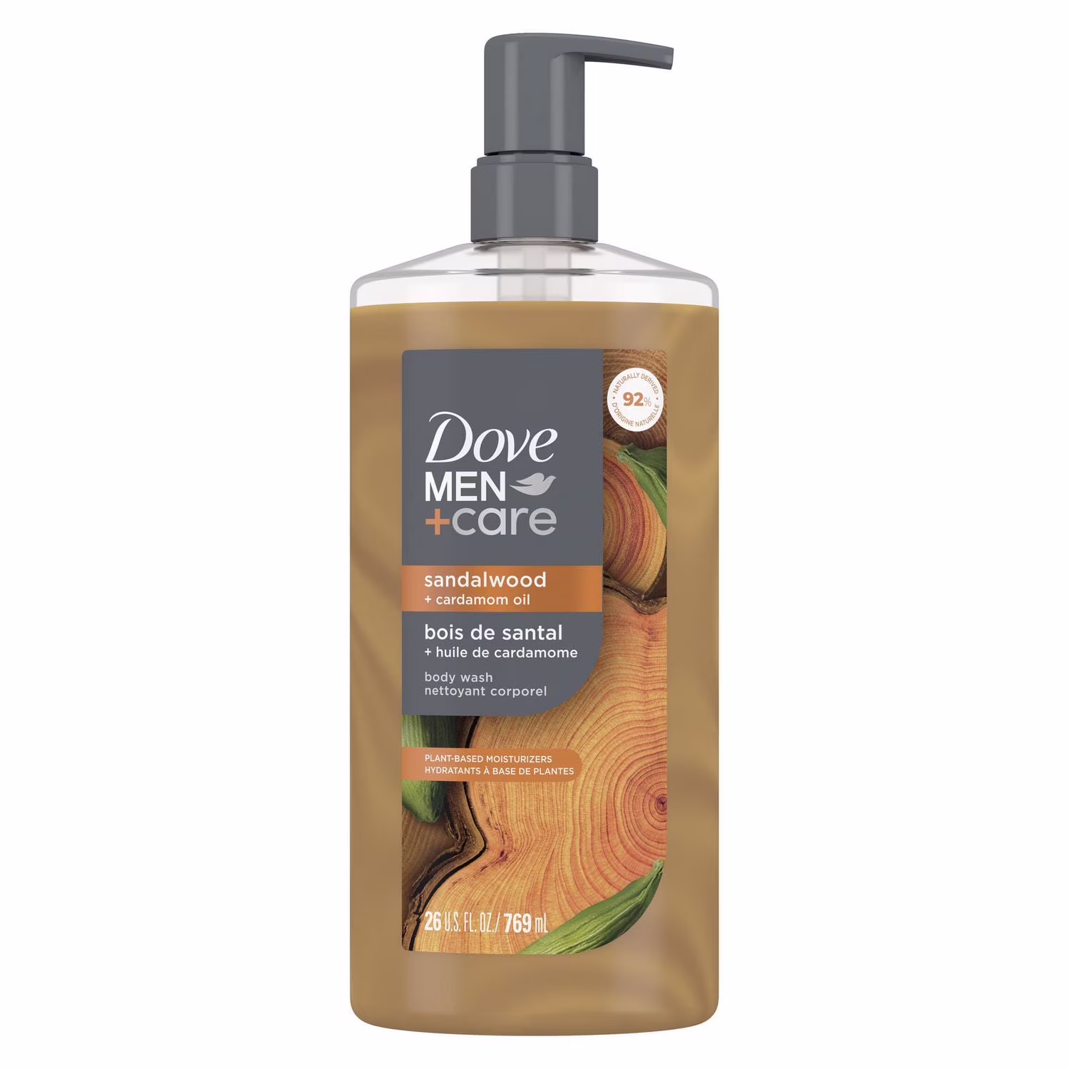 Dove men+care nettoyant corporel bois de santal + huile de cardamome.