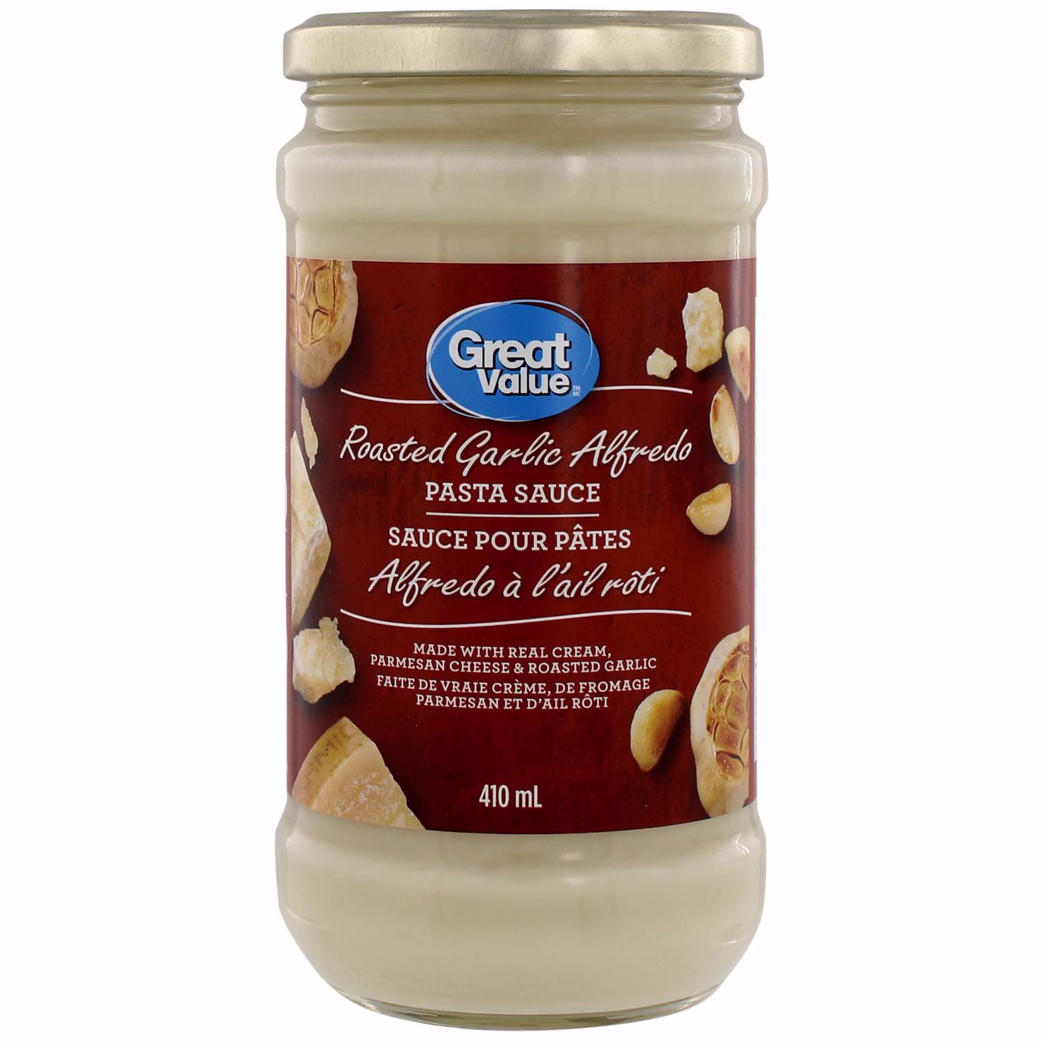 Sauce pour pâtes alfredo à lail rôti great value