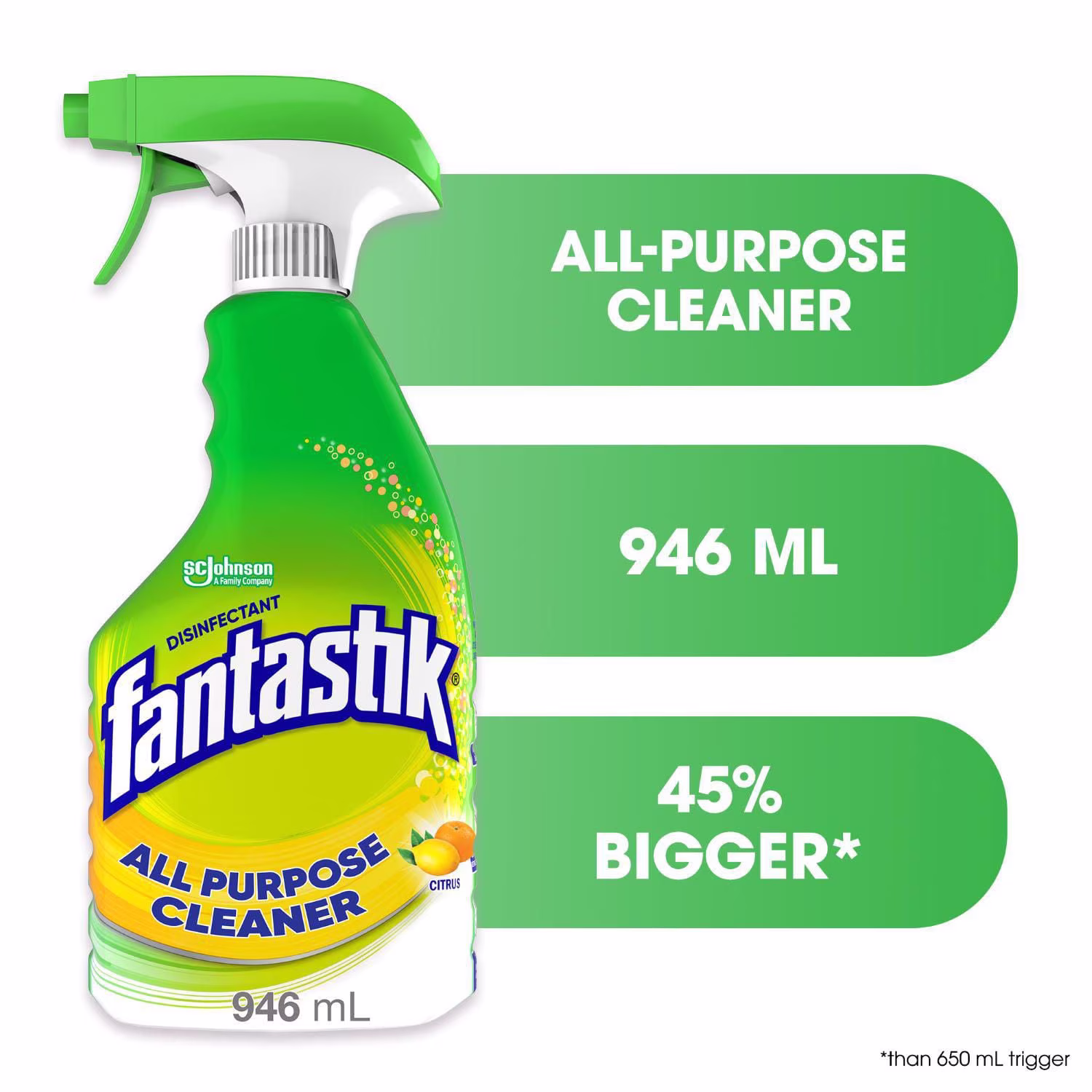 Fantastik nettoyant tout usage désinfectant. parfum d'agrumes.