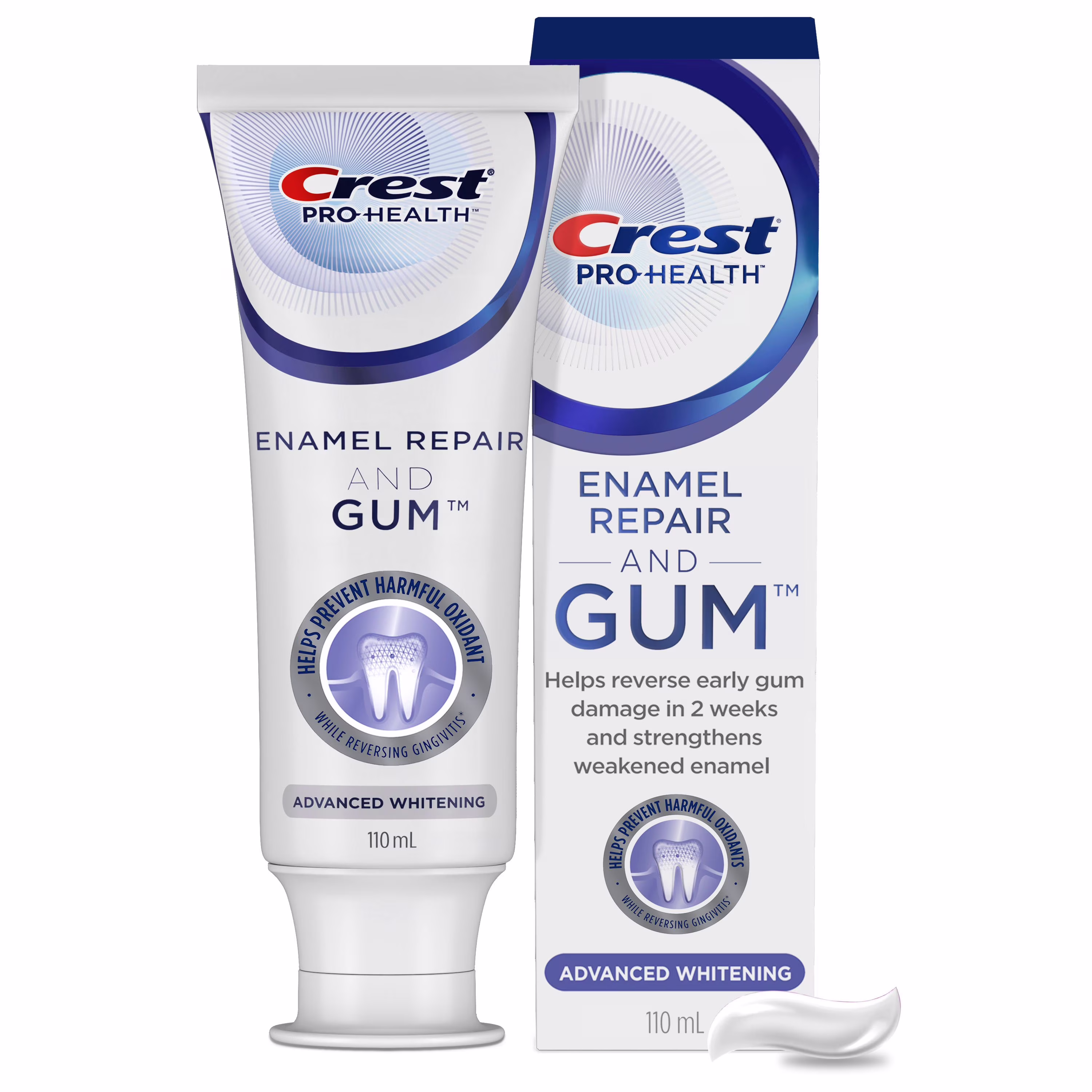 Dentifrice crest gum & enamel repair. blanchiment avancé