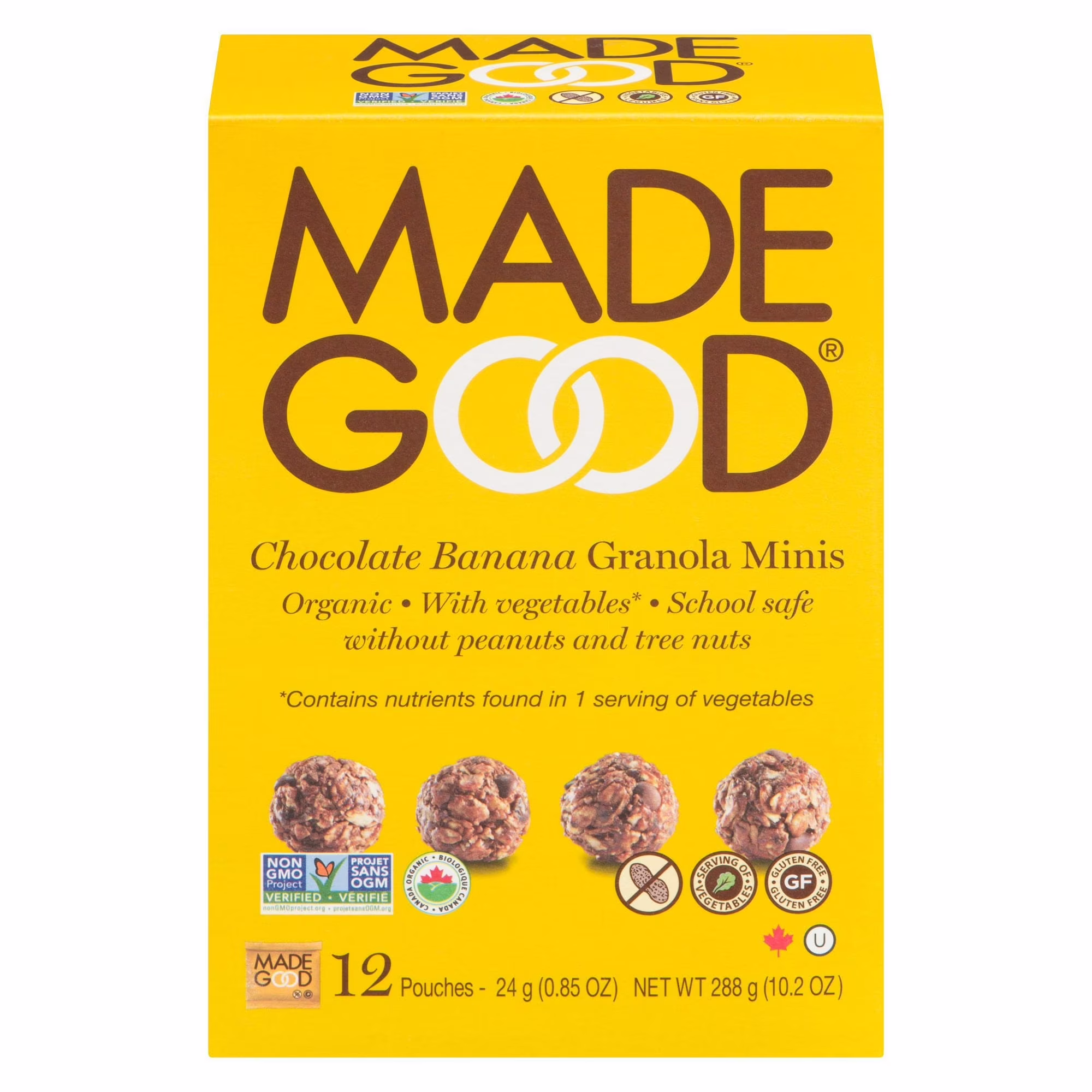 Made good mini barres granola chocolat banane