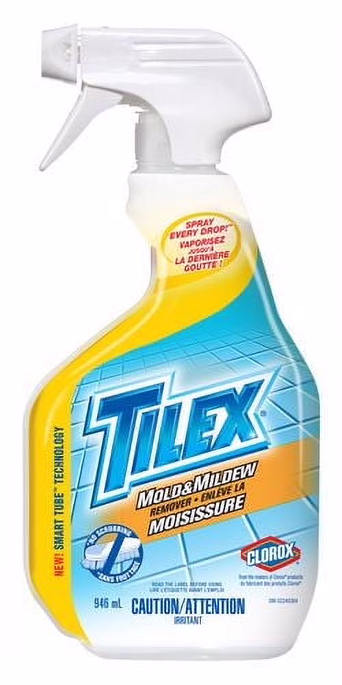 L'enlève de moisissure tilex.  offert en vaporisateur. le nettoyant tilex contre la moisissure désinfecte les surfaces en éliminant les moisissures et les bactéries domestiques courantes.