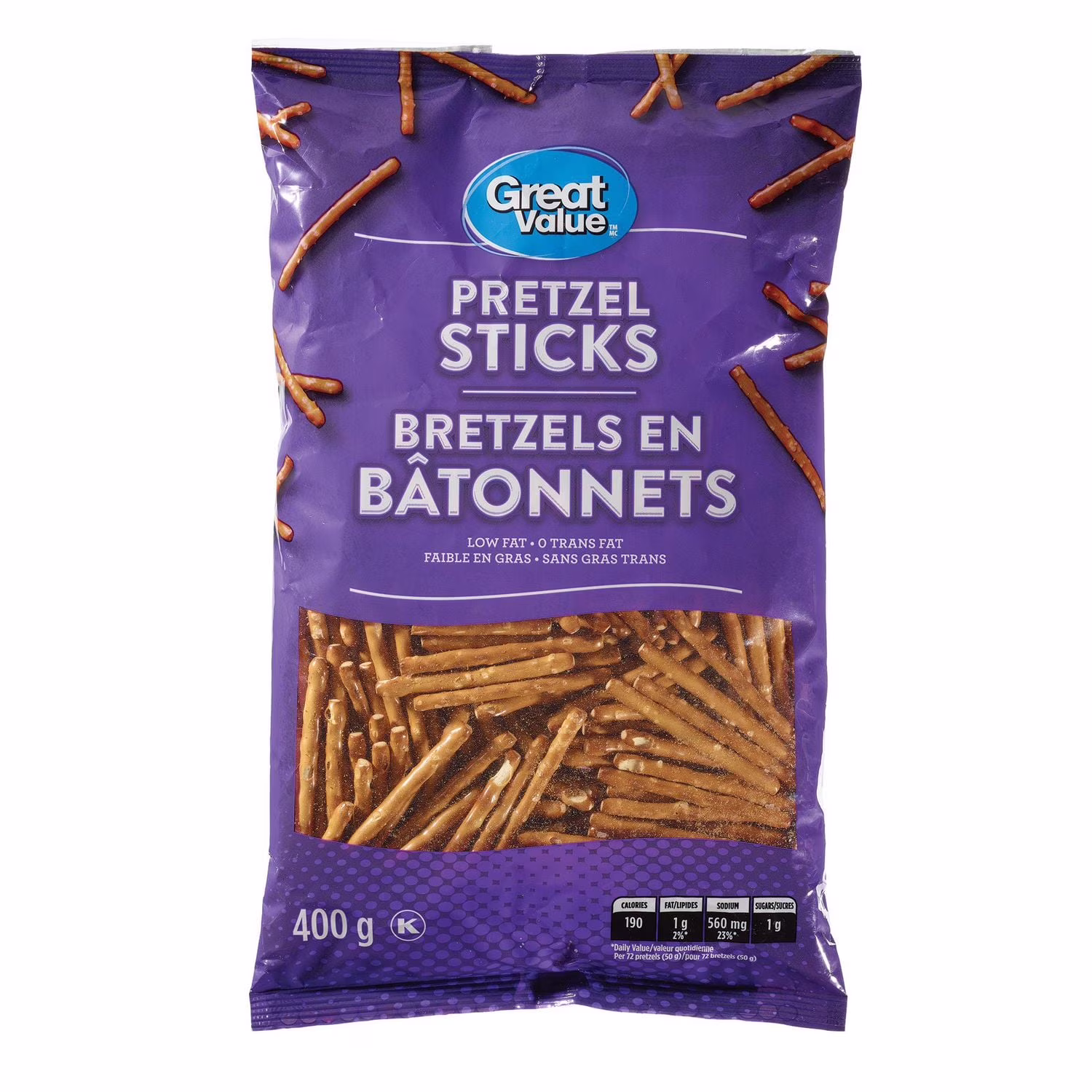 Bretzels en bâtonnets de great value