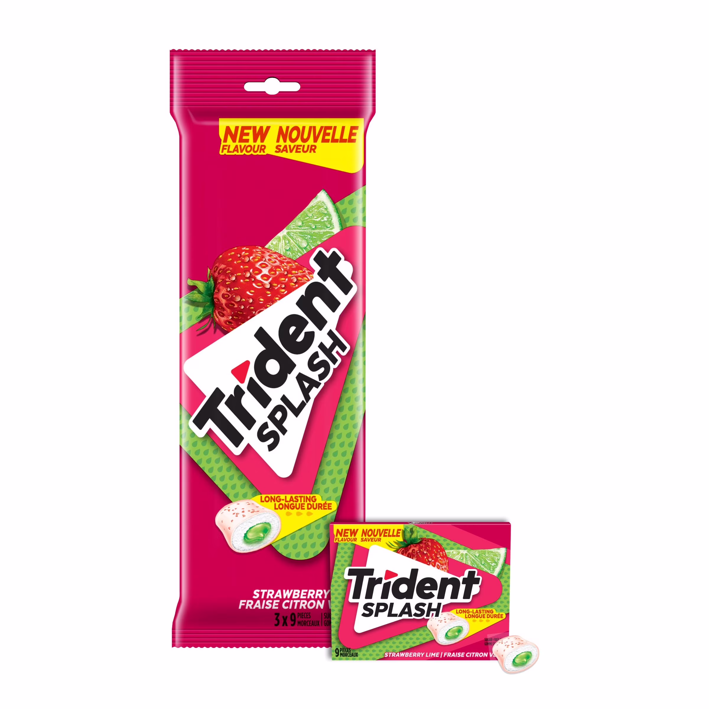 Gomme à saveur de fraise et citron vert