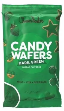 Gaufrettes de bonbons vert foncé