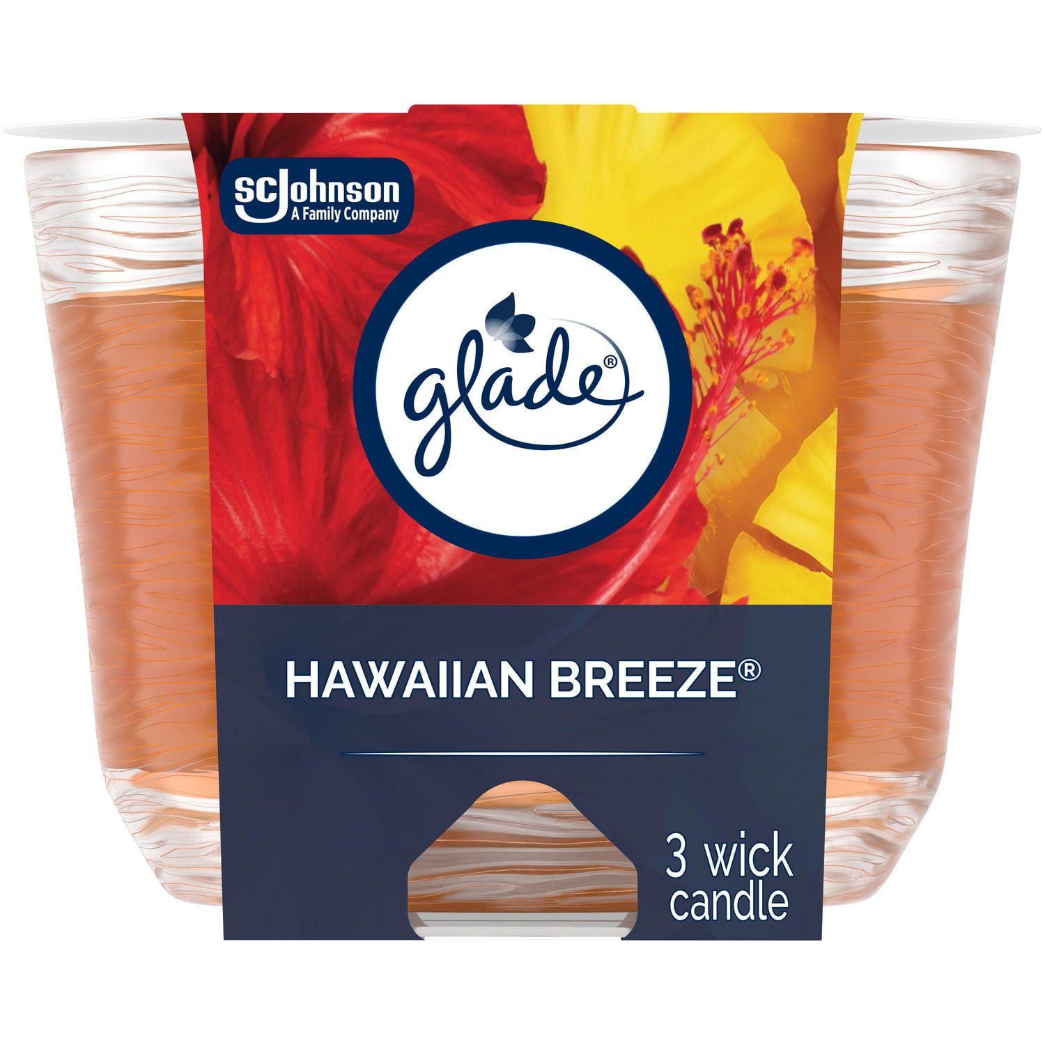 Glade chandelle parfumée. brise exotique chandelle à trois mèches