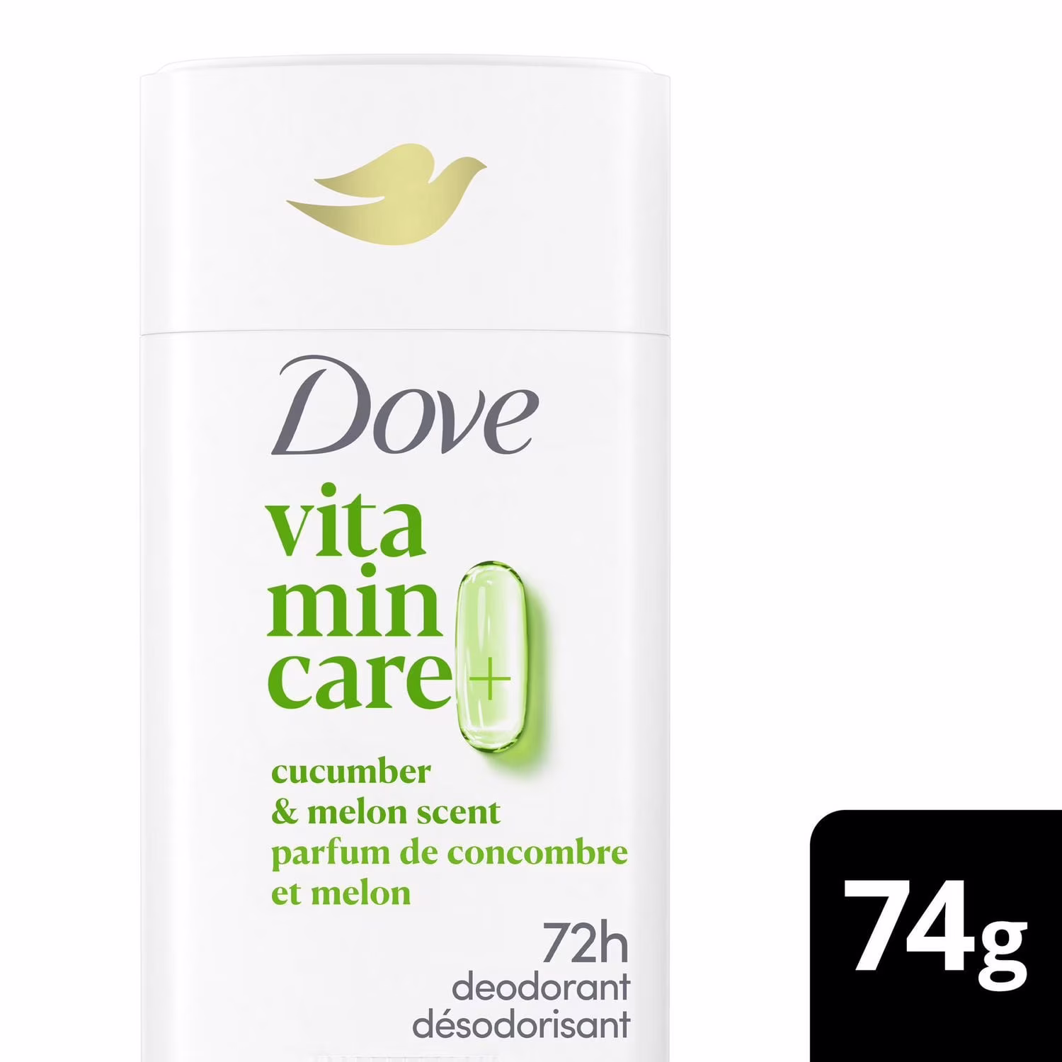Désodorisant sans aluminium dove vitamin care+ 72 h de protection anti-odeur respirante