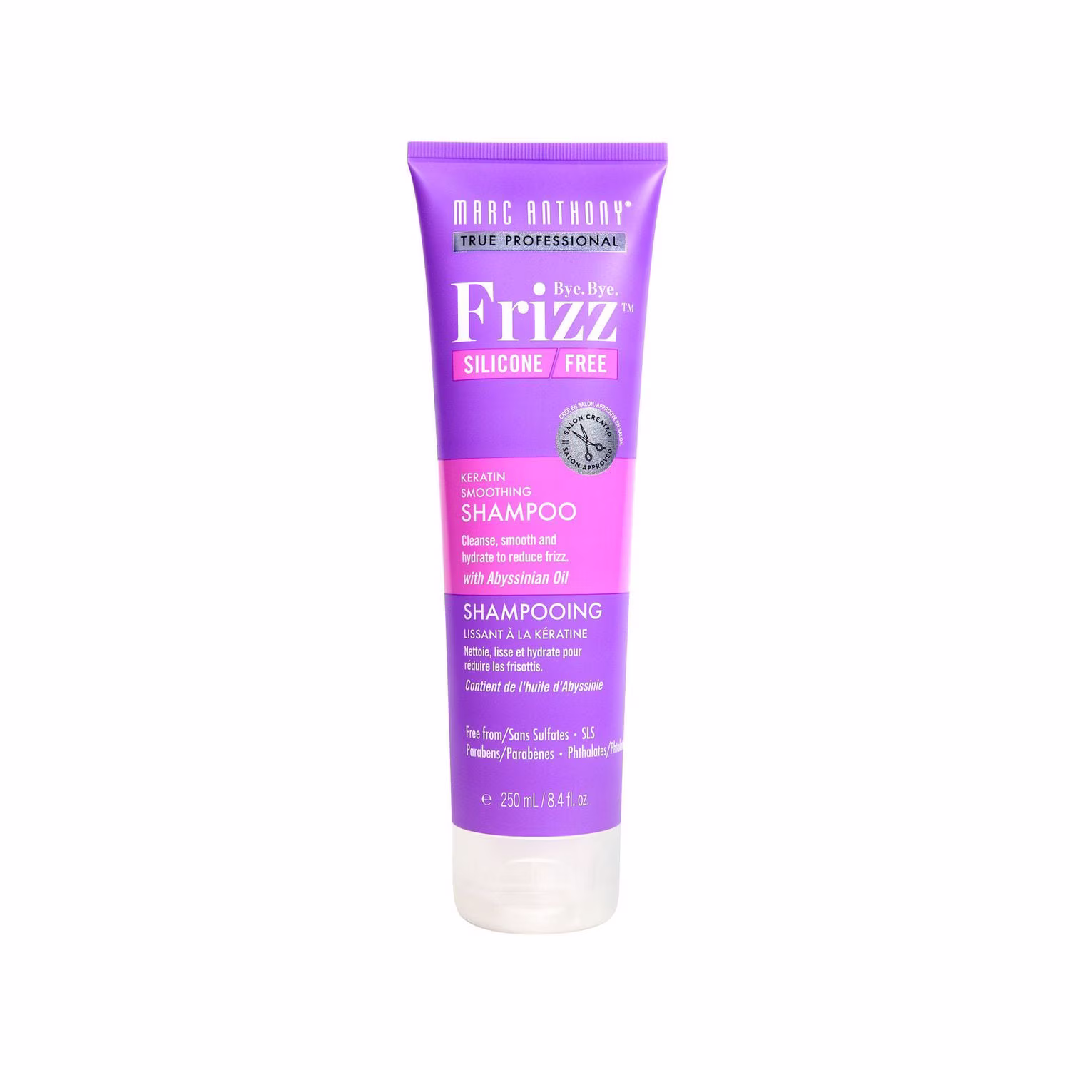 Marc anthony bye frizz shampooing lissant à la kératine sans silicone