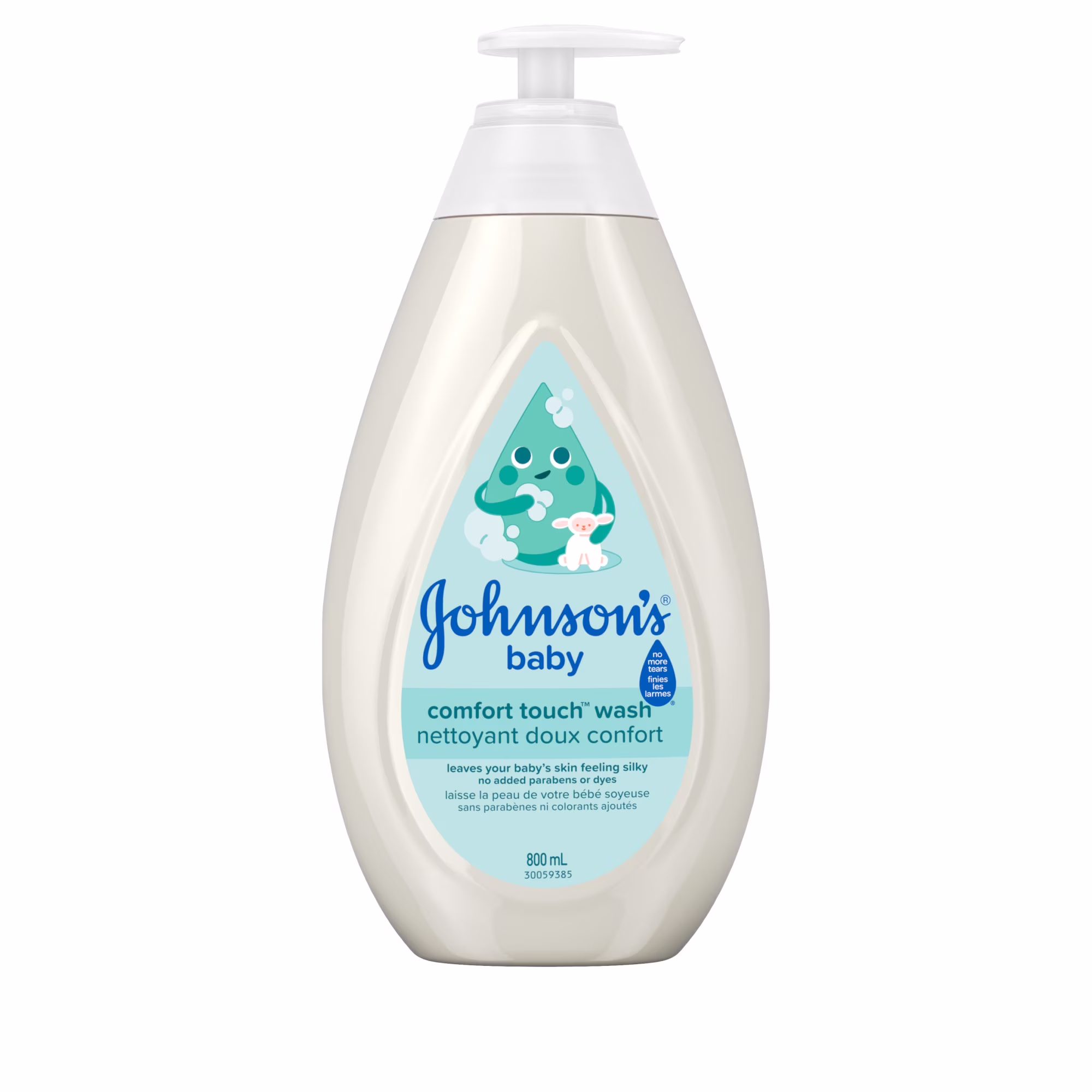 Nettoyant et shampoing pour nouveau-nés johnson's doux coton.
