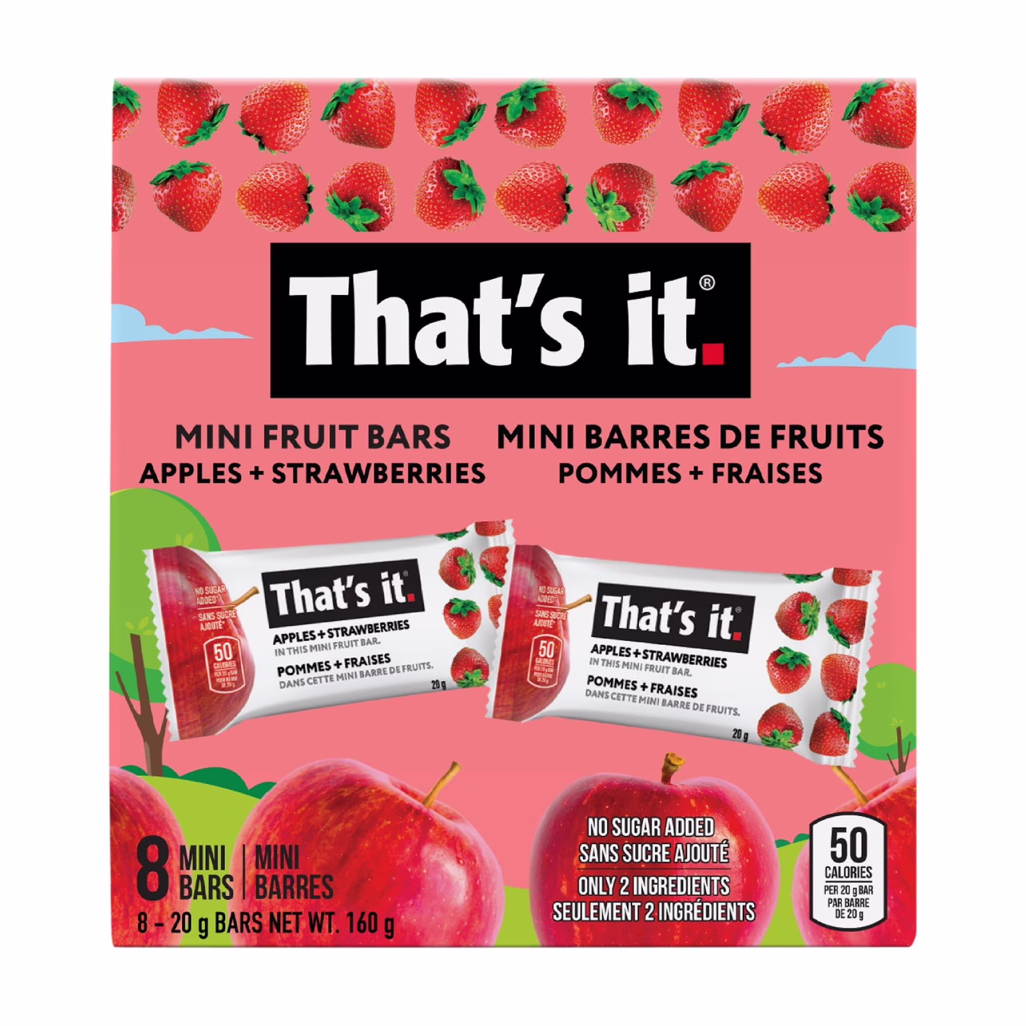 That's it. mini barre de fruits fraise 8ct