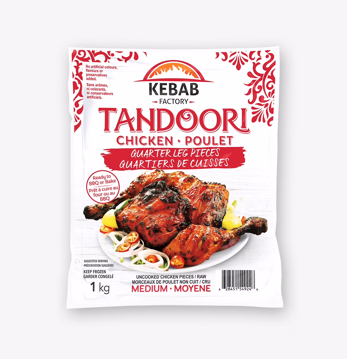 Quartiers de cuisse de poulet tandoori kebab factory - quartiers de cuisses de poulet tandoori! prêt à cuisiner!