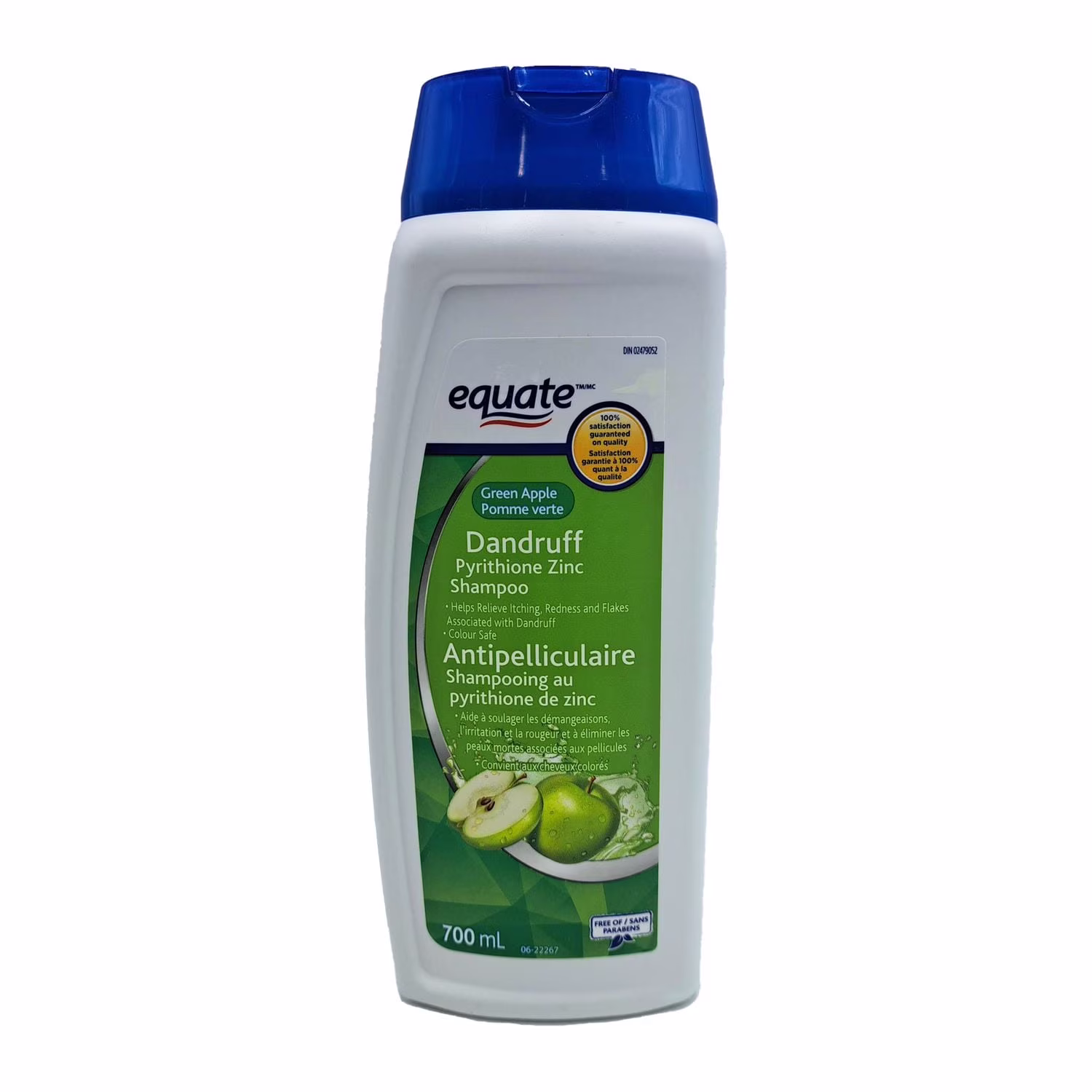 Equate shampooing antipelliculaire au pyrithione de zinc pomme verte