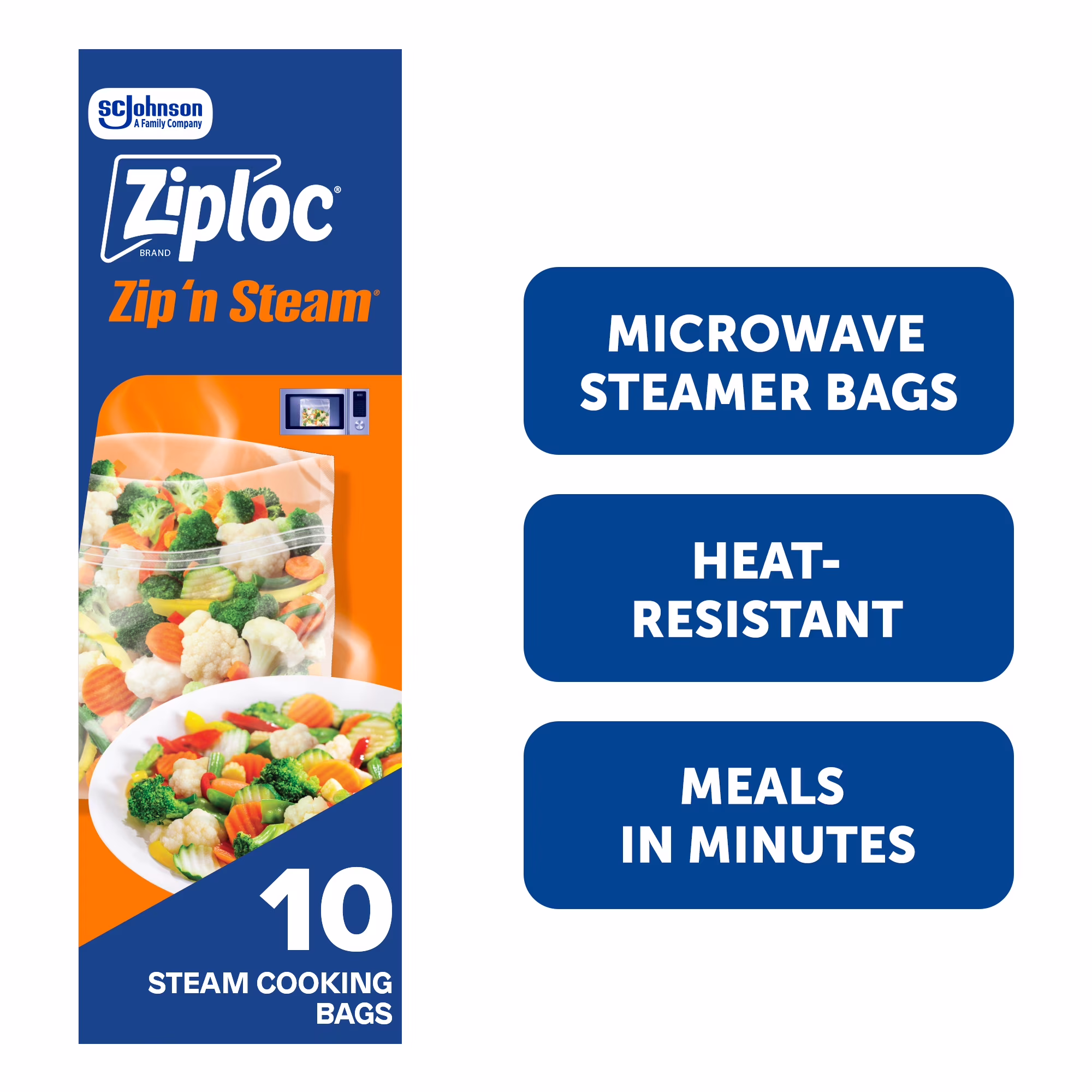 Sacs de marque ziploc zip-vapeur. sacs pour cuisson à vapeur. 10 sacs 10 sacs