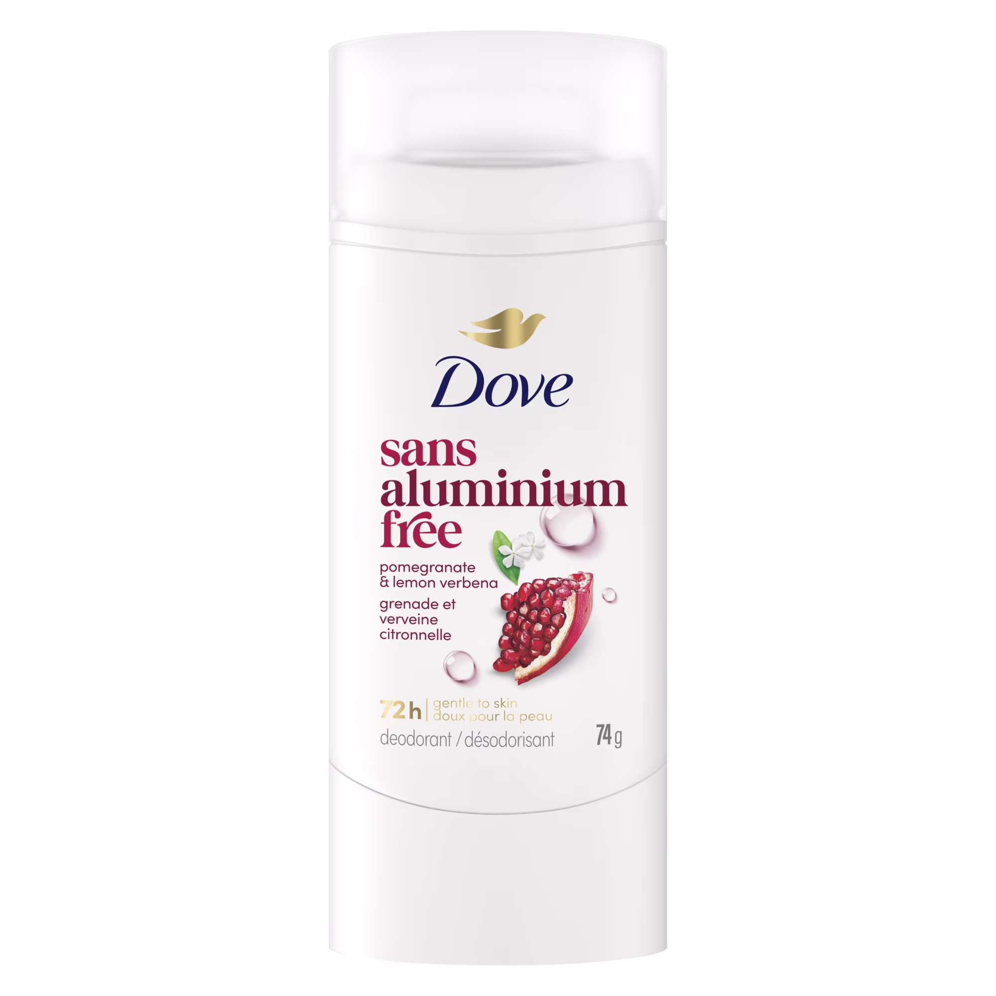 Désodorisant en vaporisateur dove grenade + verveine citronnée sans aluminum.