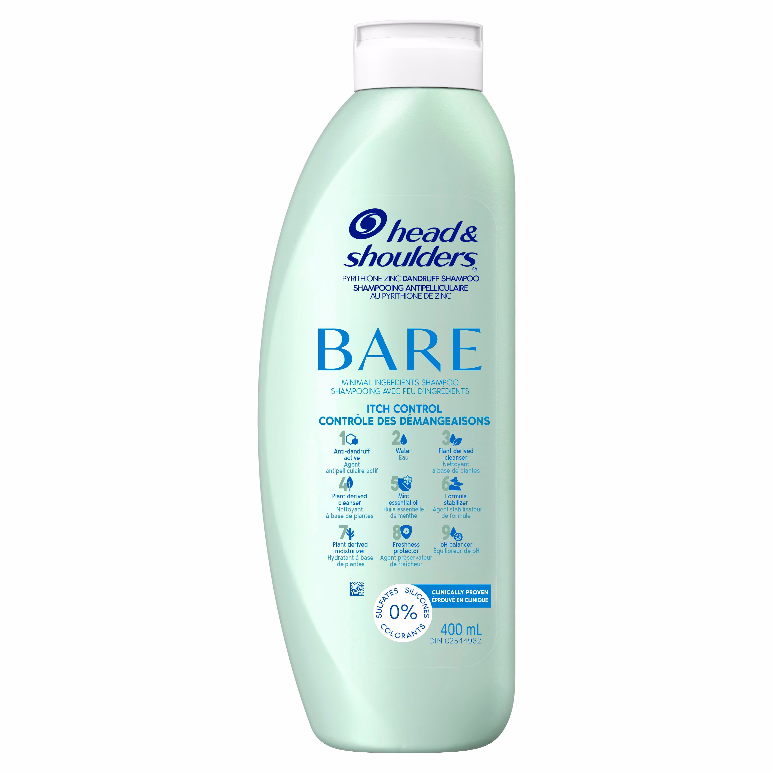 Head & shoulders bare shampooing antipelliculaire contrôle des démangeaisons. traitement antipelliculaire