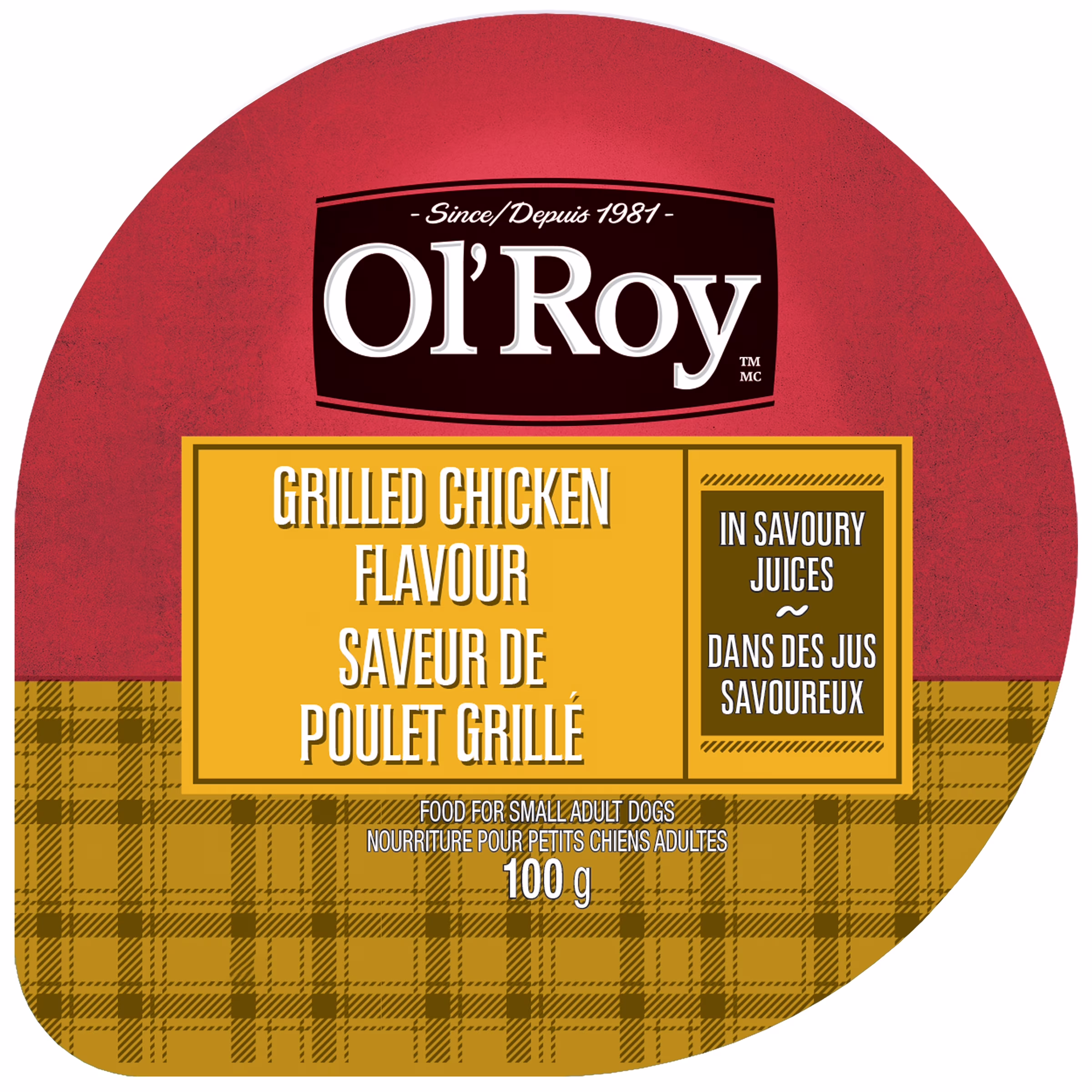 Nourriture pour petits chiens adultes saveur de poulet grillé ol roy