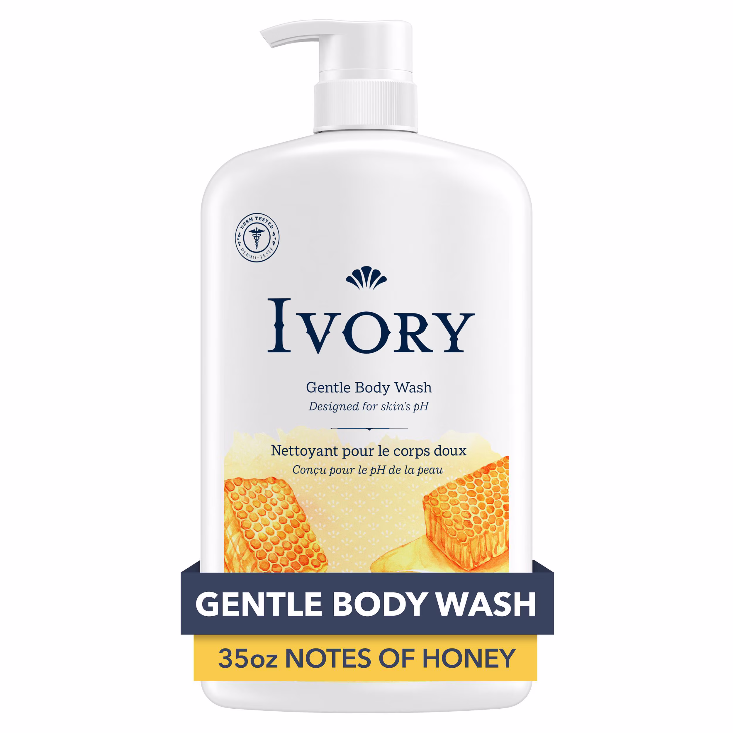 Ivory nettoyant pour le corps doux & délicat. parfum lait & miel