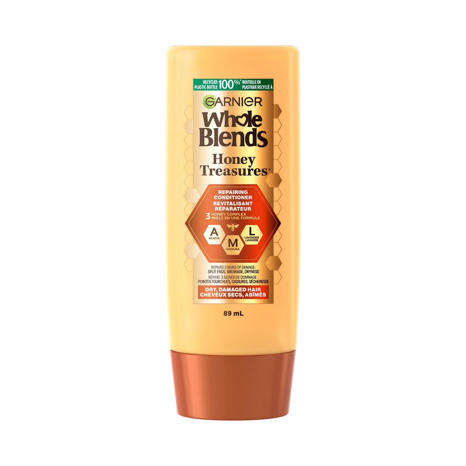 Garnier whole blends trésors de miel revitalisant réparateur pour cheveux secs et abîmés