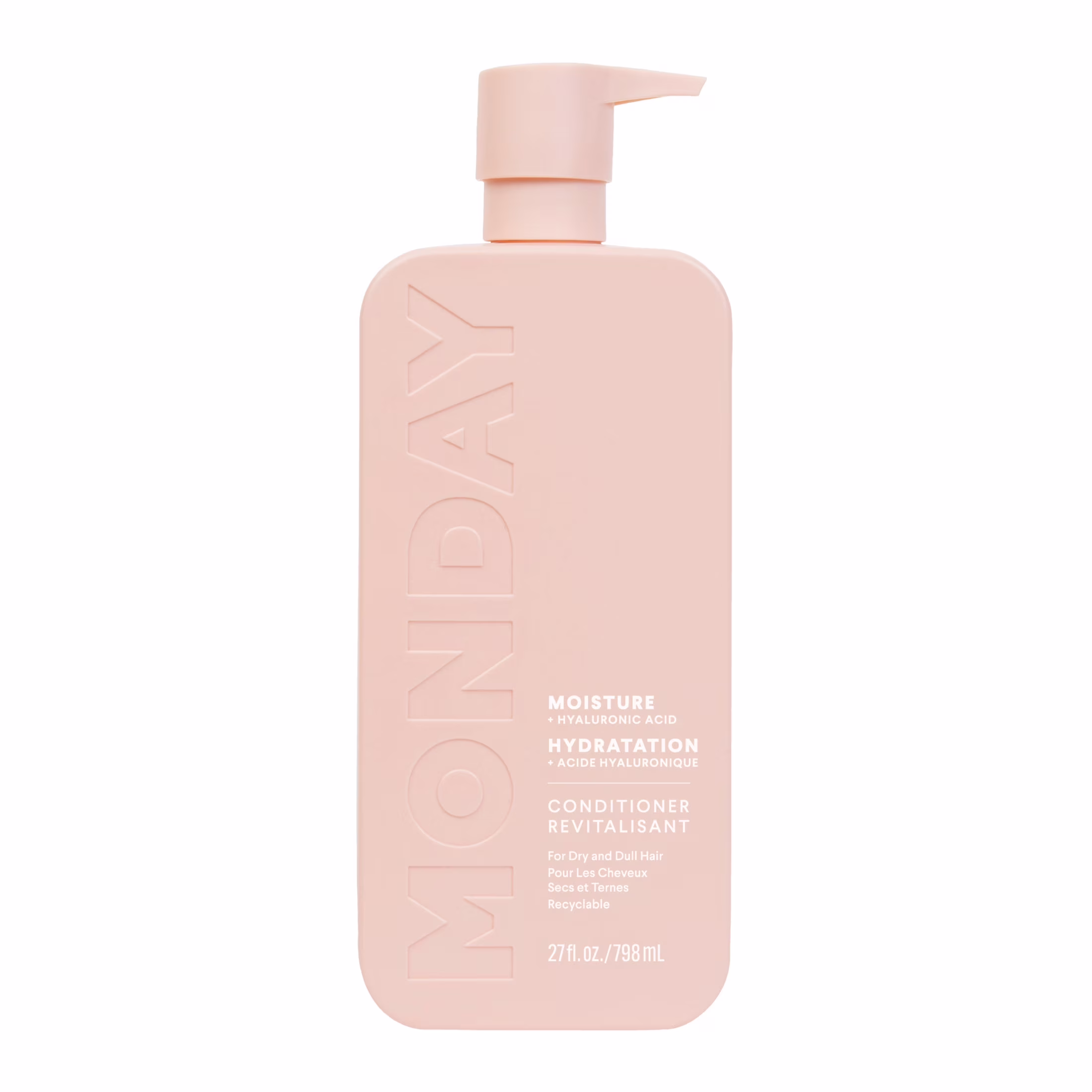 Monday haircare revitalisant hydratant avec acide hyaluronique. huile de coco & beurre de karité pour cheveux secs & ternes