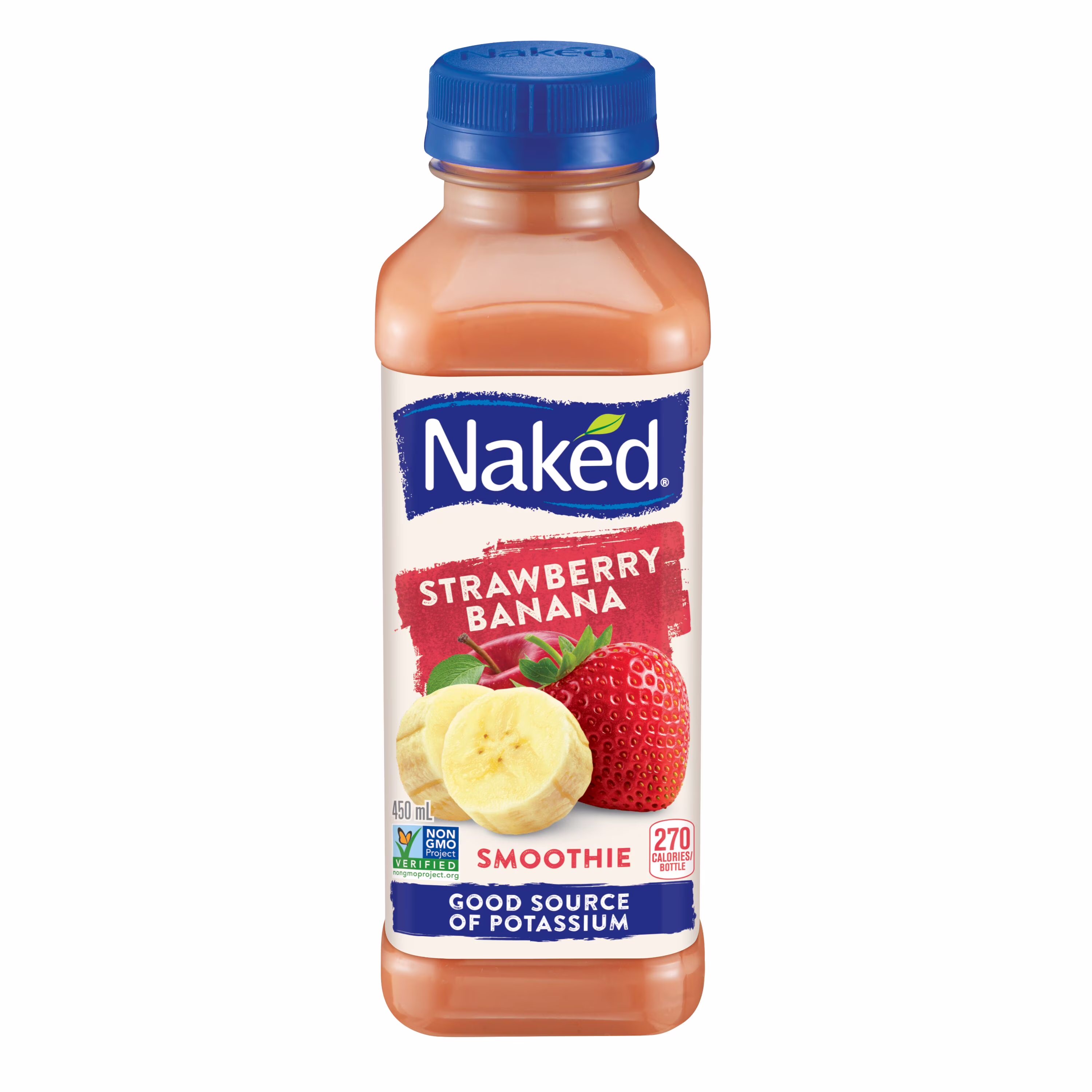 Naked smoothie fraise banane . bouteille