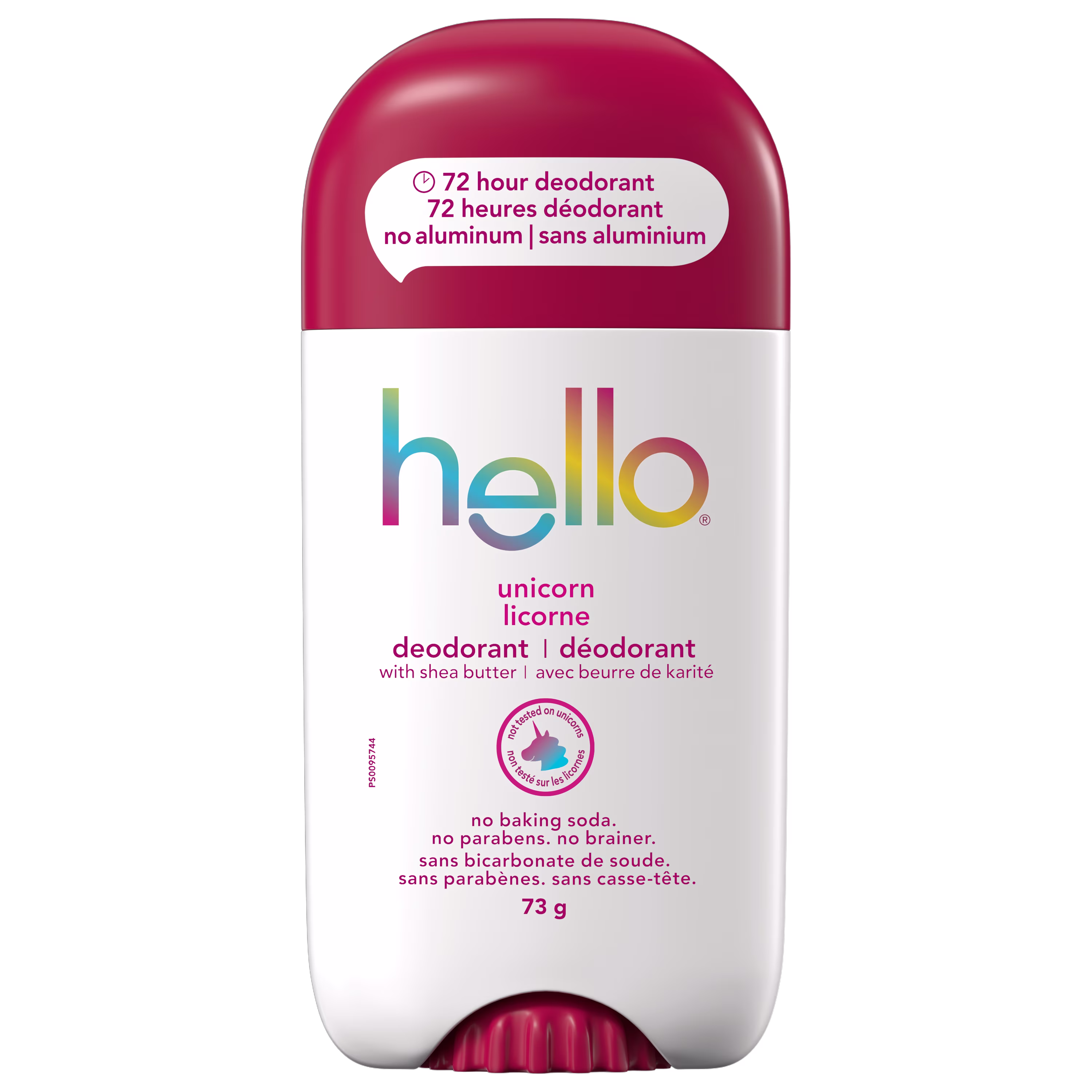 Hello unicorn déodorant pour préadolescents. protection contre les odeurs 24 heures. sans aluminium + sans bicarbonate de soude. vegan & sans parabènes hello deo licorne