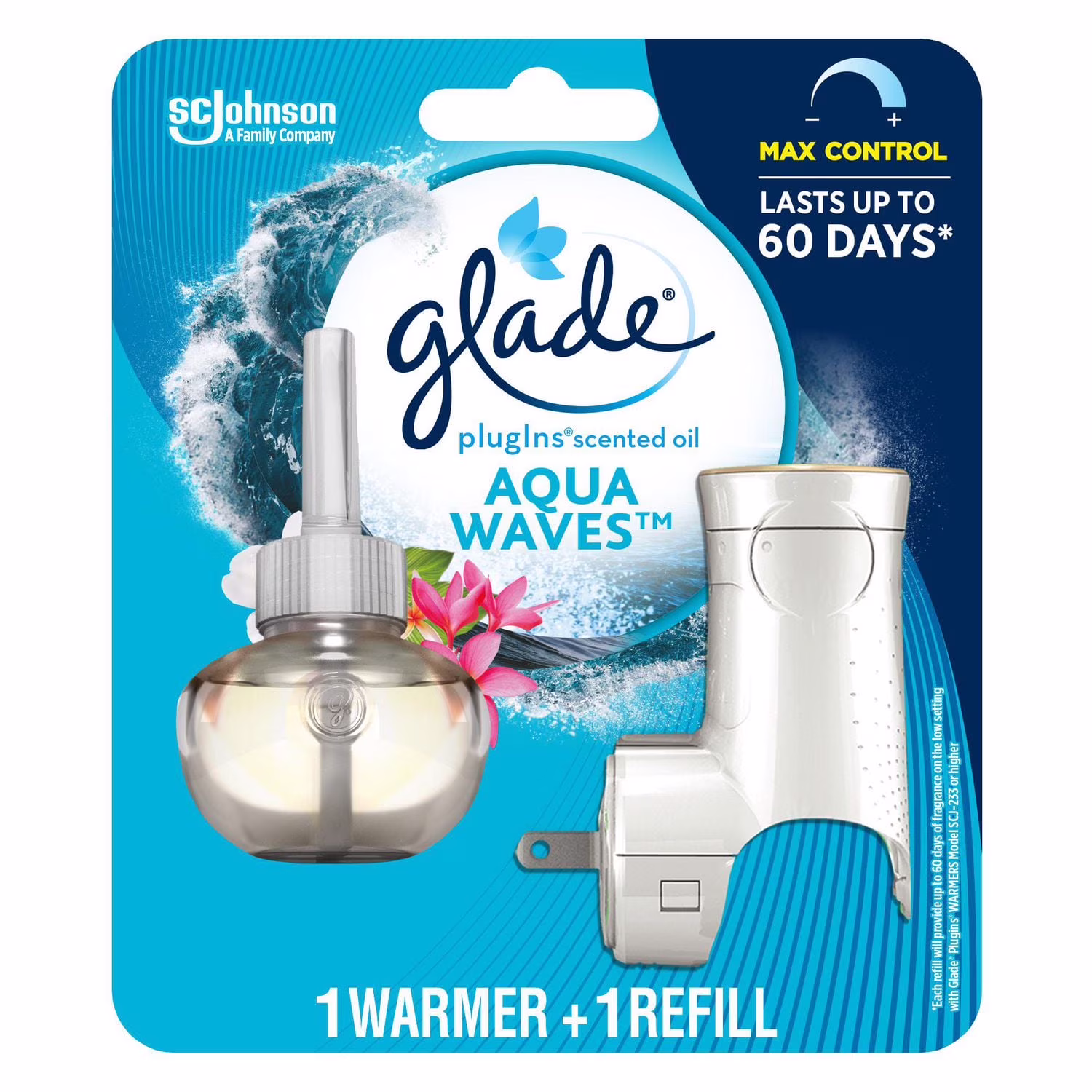 Glade branchées huile parfumée recharge. vagues deau