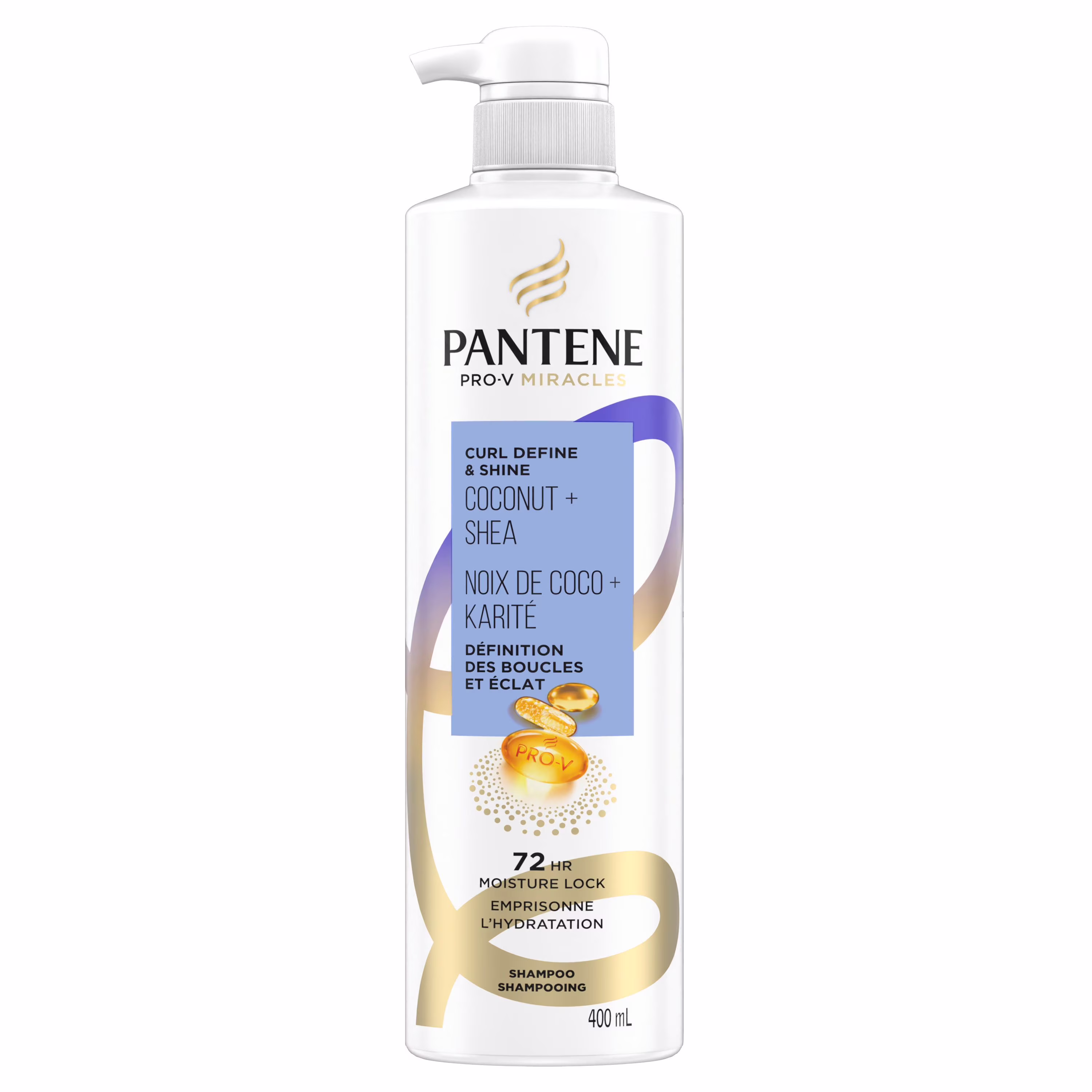 Pantene pro-v miracles définition des boucles & éclat noix de coco + karité shampooing sans sulfates