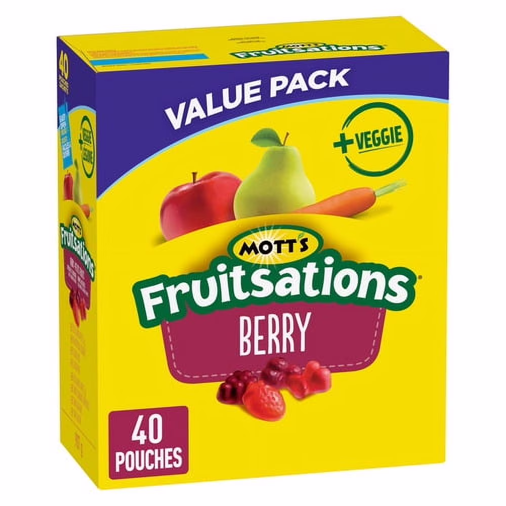 Mott's fruitsations + légume collations à saveur de fruits sans gluten petits fruits