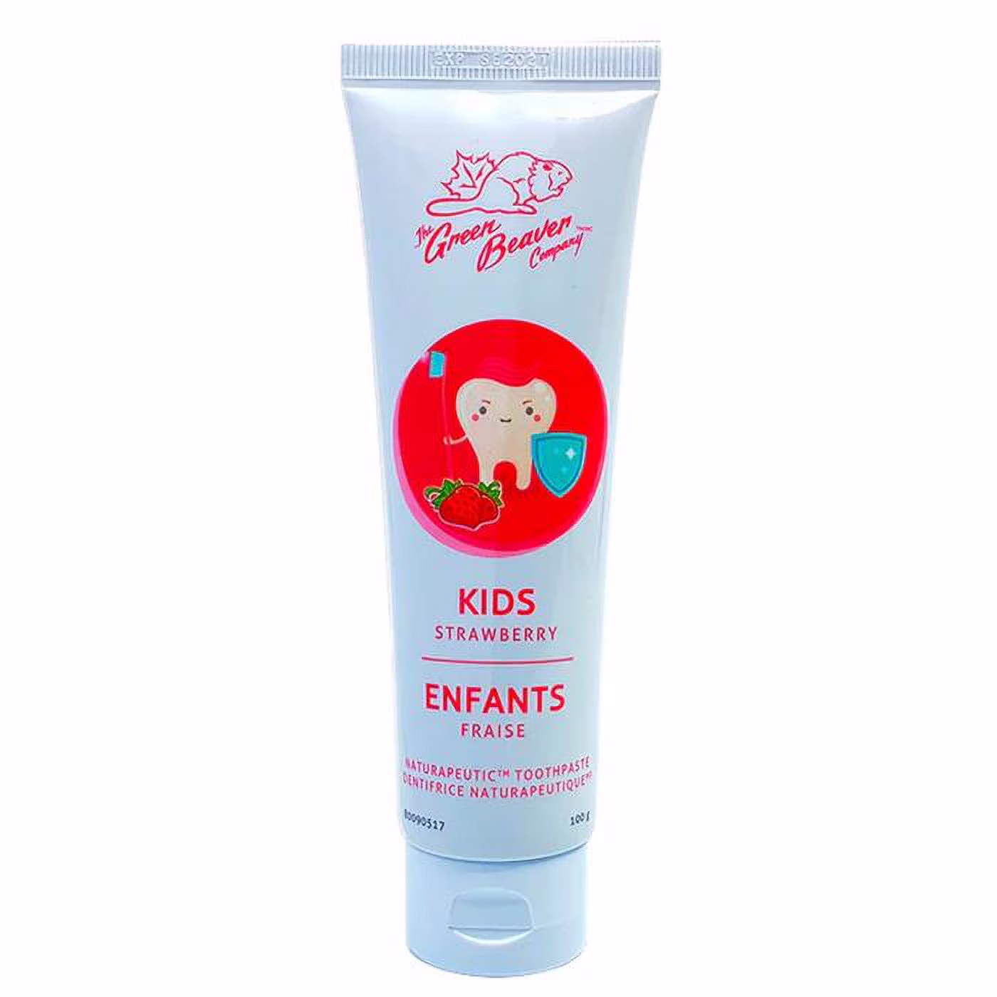 Green beaver dentifrice naturapeutic kids à la fraise.