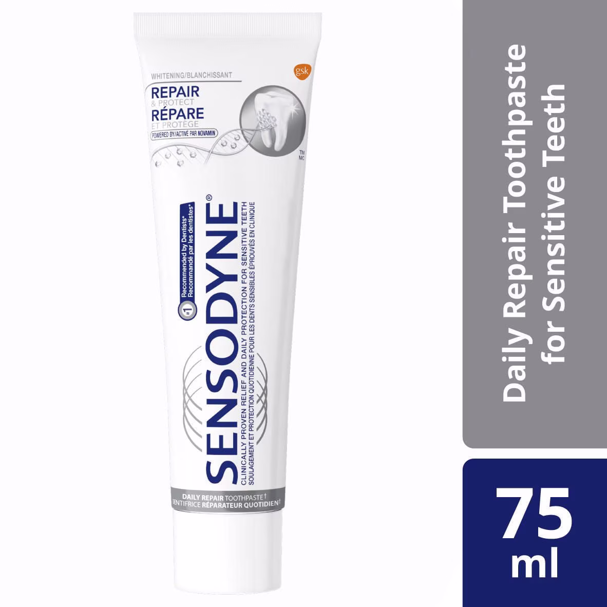 Sensodyne répare & protège dentifrice blanchissant pour dents sensibles